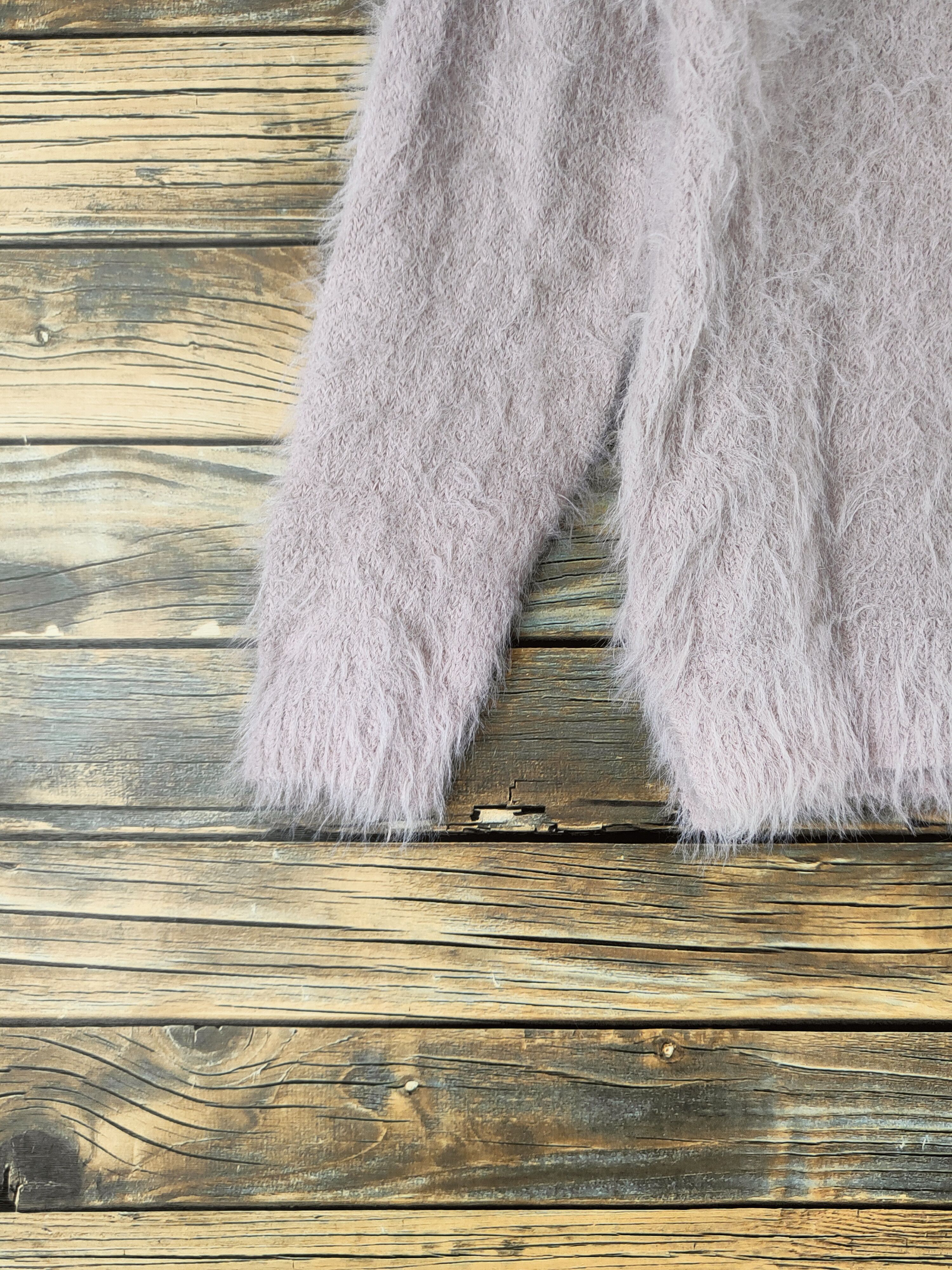 Japanese Brand DL Khalita Light Purple Fur Mohair Knitwear #46-547 Size S / US 4 / IT 40 - 4 Thumbnail