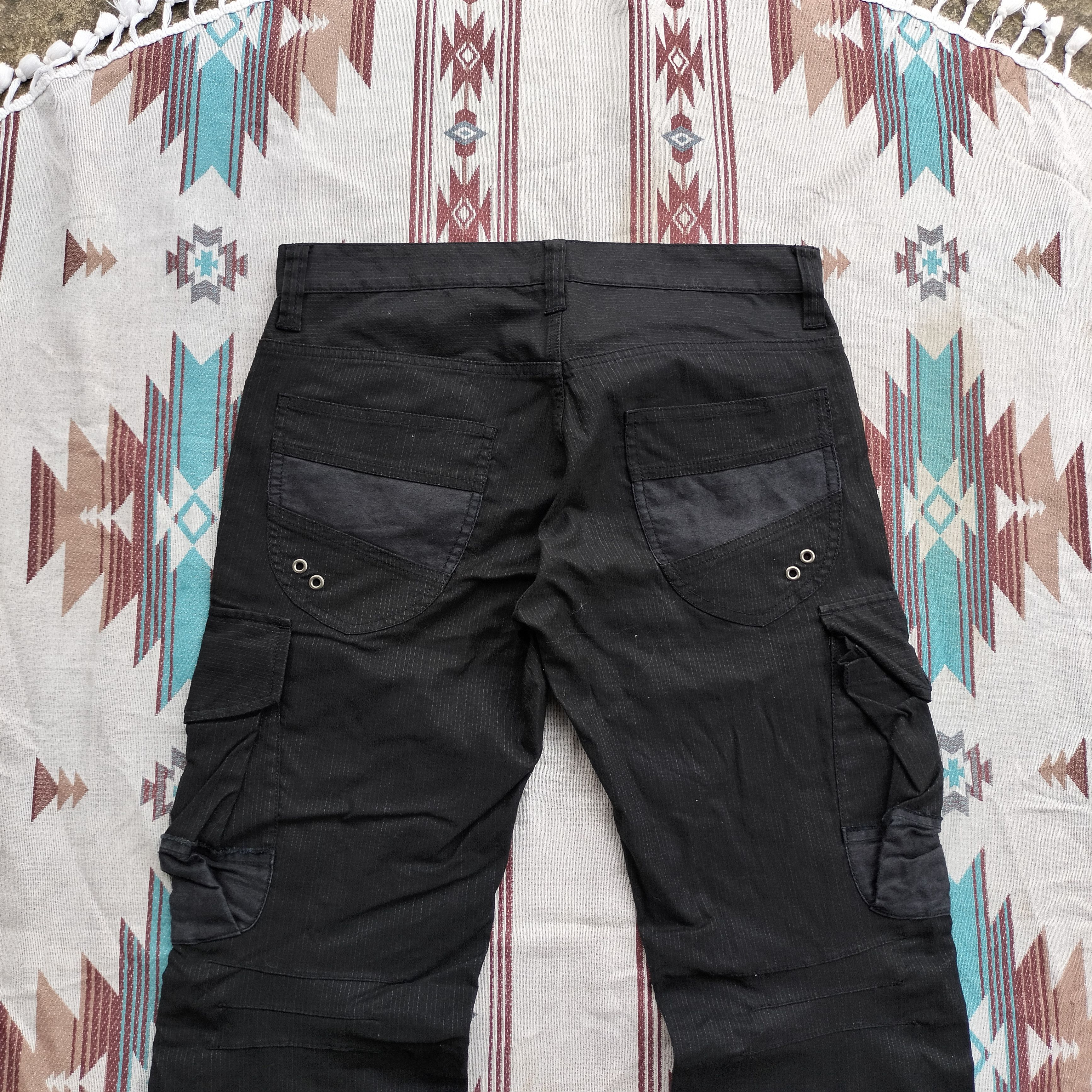 Tornado Mart Difference japan black flare cargo pants Size US 31 - 9 Thumbnail