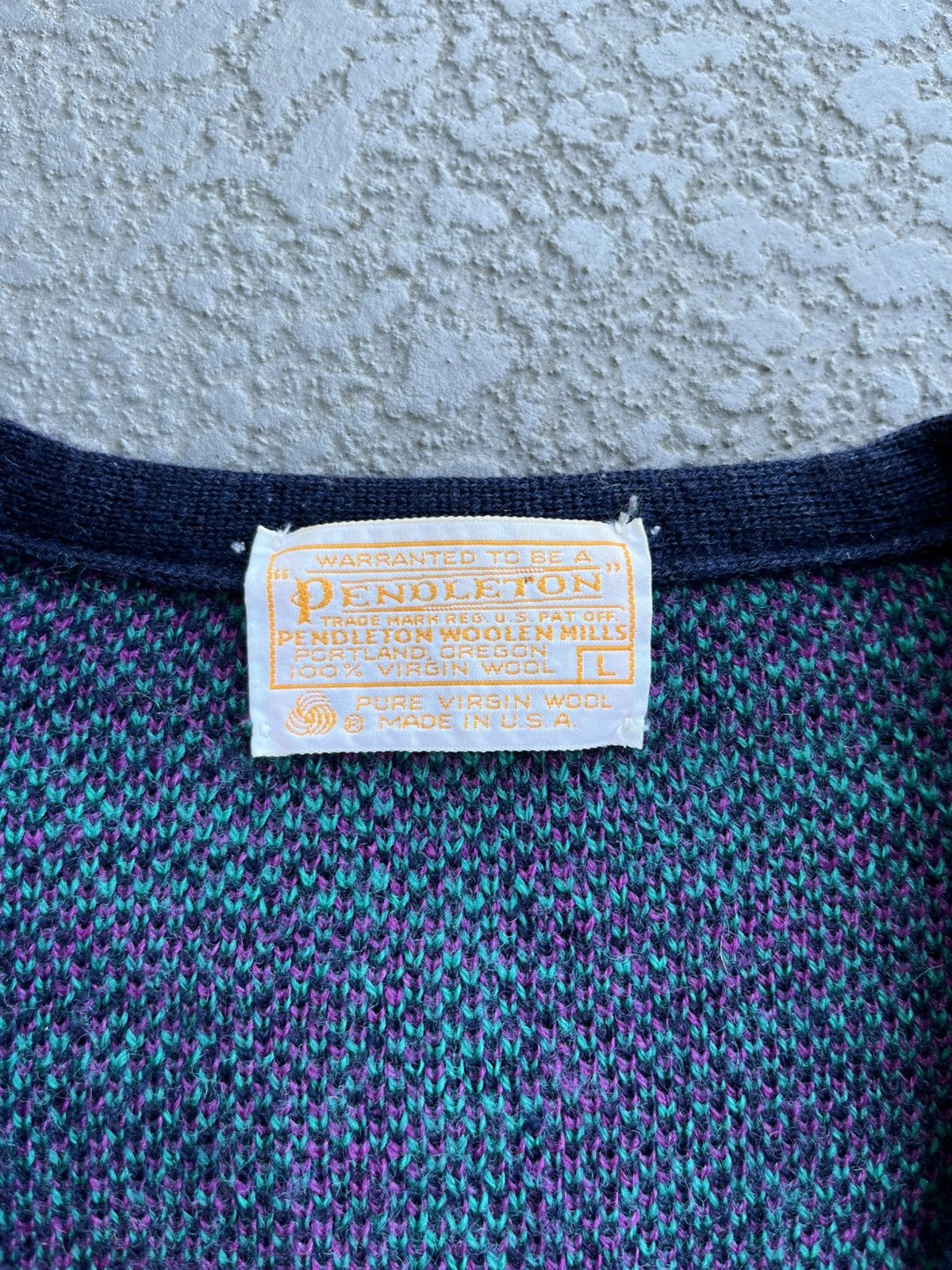 Pendleton Vintage 80s Pendleton Checkered Cardigan Size US L / EU 52-54 / 3 - 5 Thumbnail