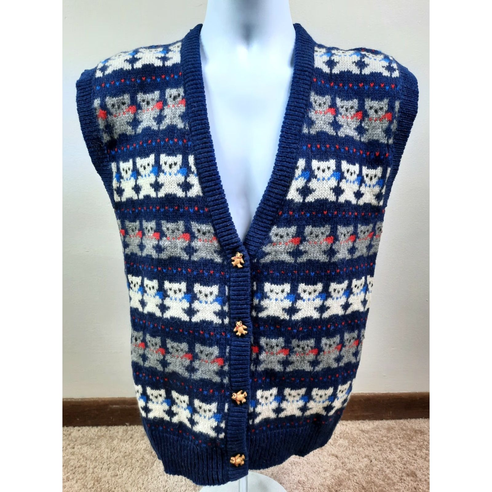 Vintage VINTAGE The Eagle's Eye Sweater Vest Size US M / EU 48-50 / 2 - 2 Thumbnail