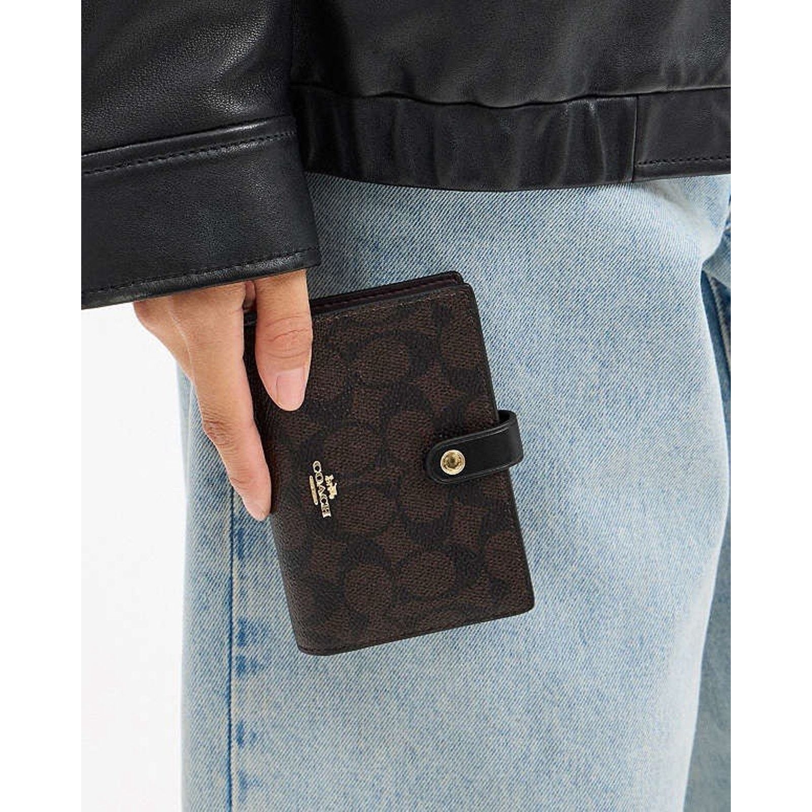 Coach NWT Coach 2-in-1 Wallet Blocked CBK54 Gold/Walnut/Tan Size ONE SIZE - 8 Thumbnail