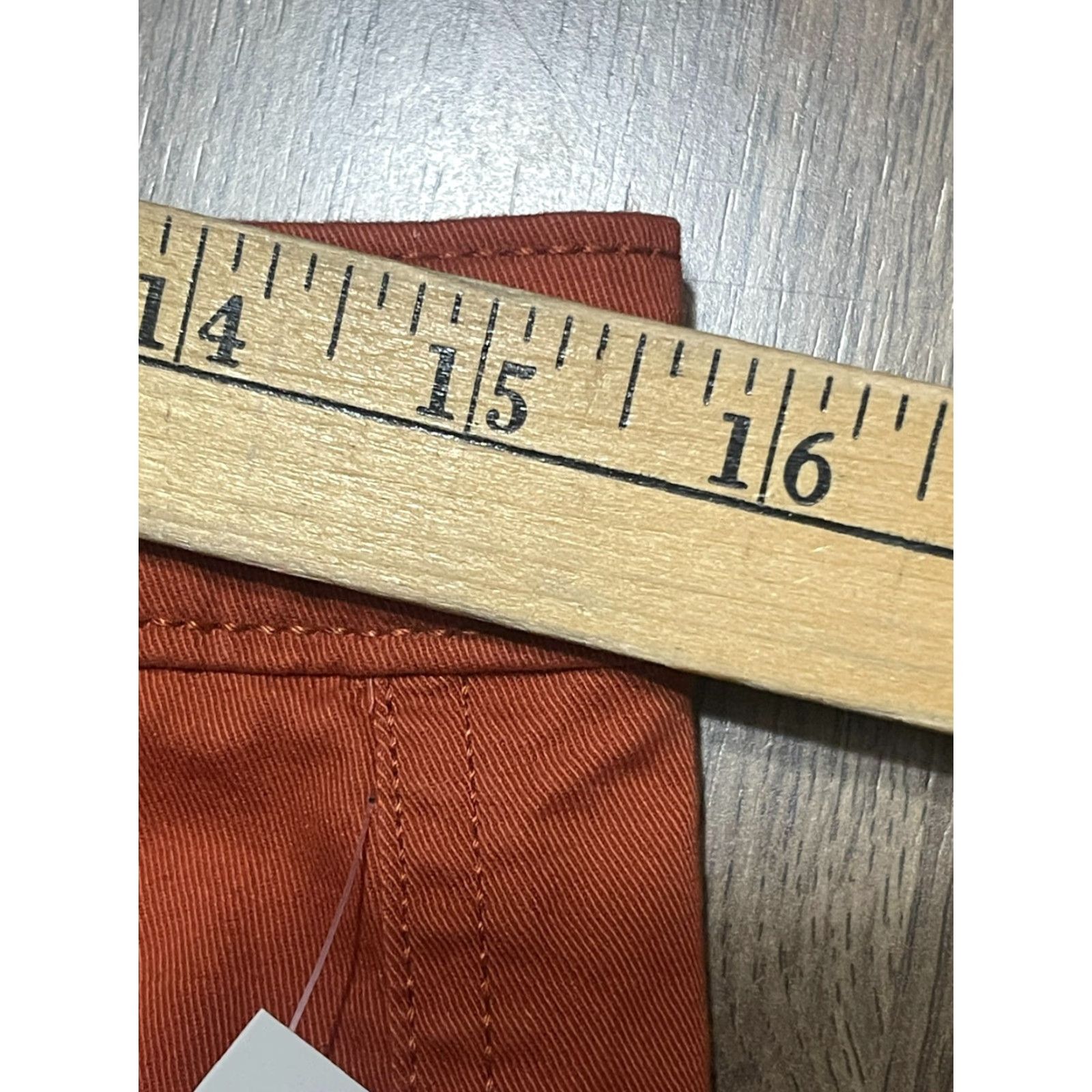 Vintage Amazon Shorts Women’s 10 Orange Pockets NWT Modern Chino Casual Classic Fit Regular Inseam 4 in Front Flat Front Vintage No Size 32" / US 10 / IT 46 - 6 Thumbnail