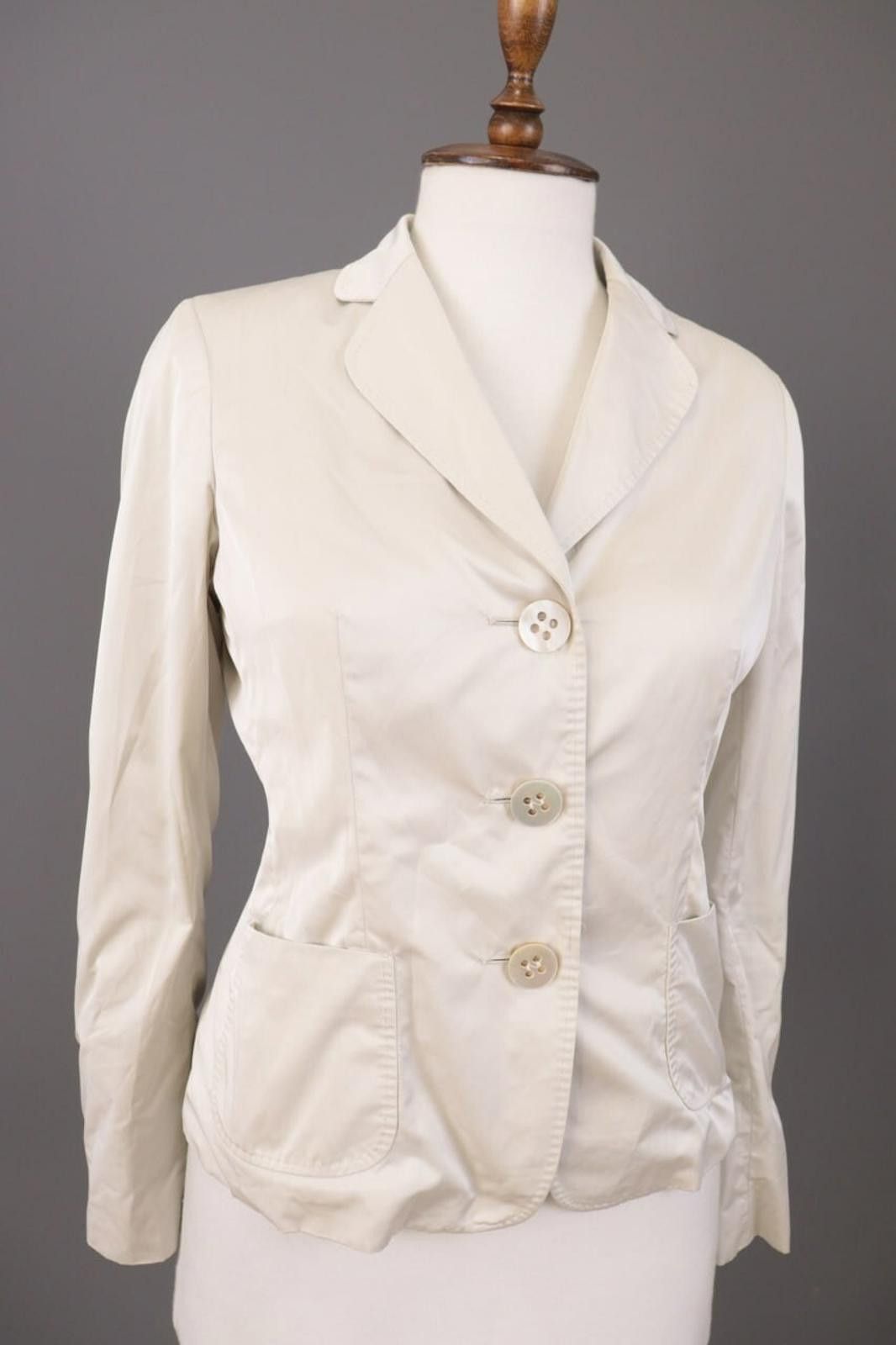 Designer Max Mara Cream Cupri Jacket Size I 40 / USA 6 / GB 8 Size M / US 6-8 / IT 42-44 - 5 Thumbnail