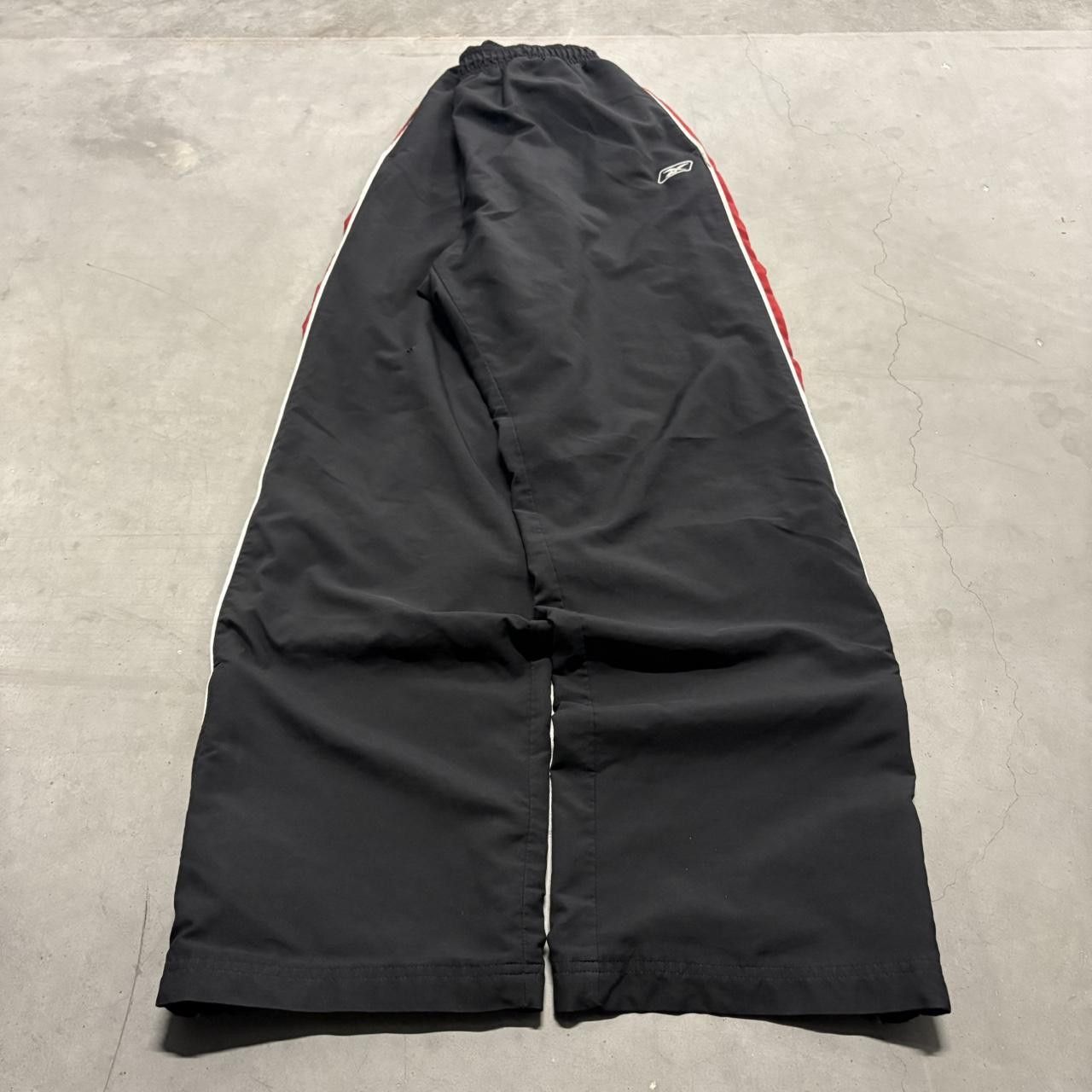 Reebok Crazy Vintage Y2K/2000s Baggy Reebok Black Striped Trackpants! Size US 34 / EU 50 - 2 Thumbnail