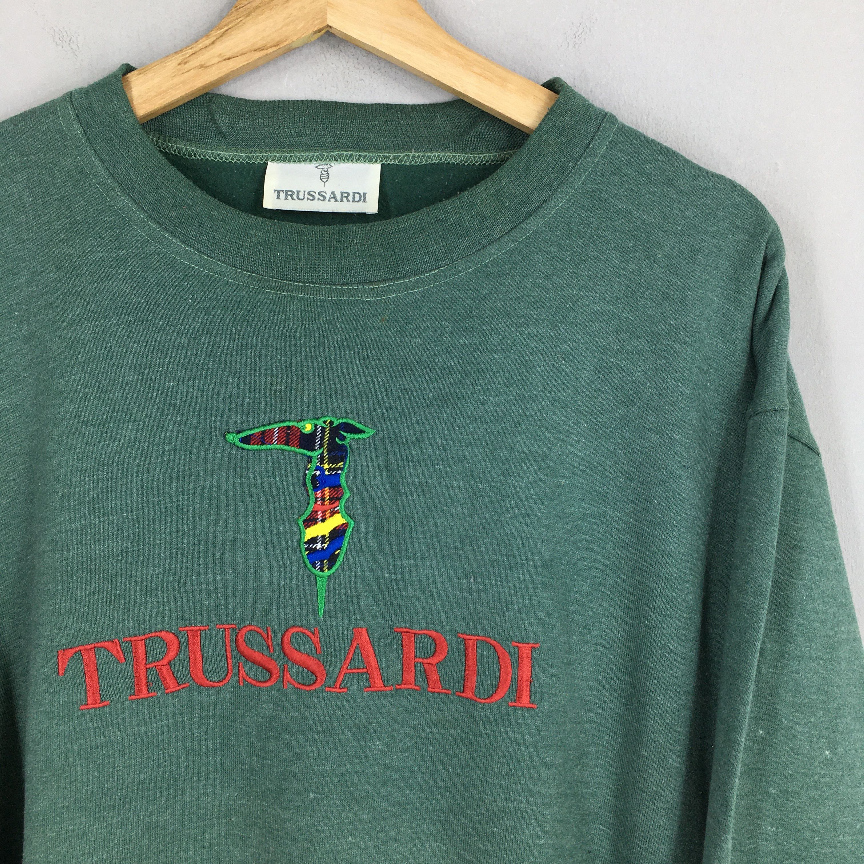 Jean × Trussardi × Vintage Vintage 1990s Trussardi Jeans Sweatshirt Medium Size US M / EU 48-50 / 2 - 2 Thumbnail