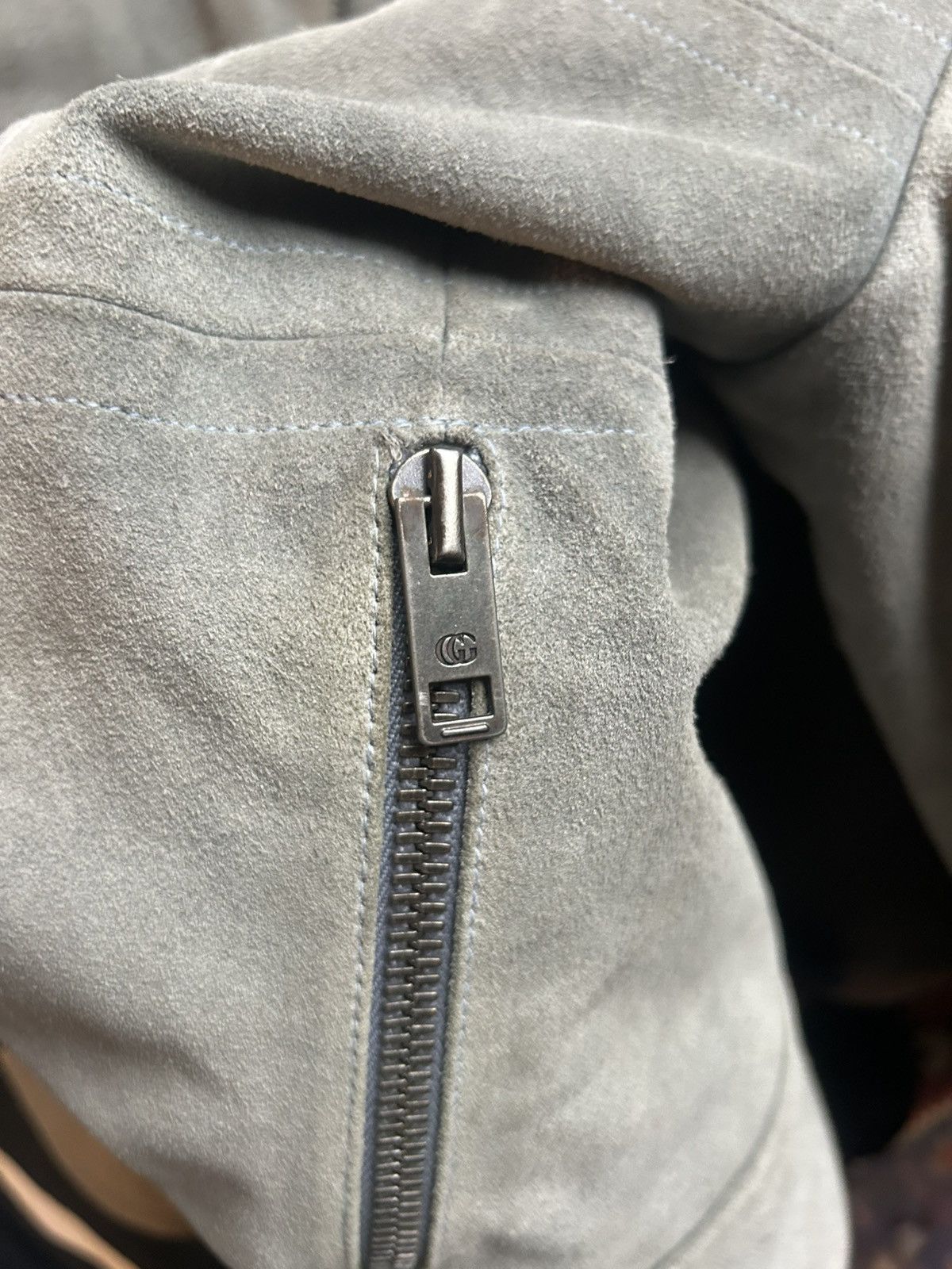Gucci Gucci Tom Ford Era Suede Biker Jacket in Gray Size US L / EU 52-54 / 3 - 16 Thumbnail