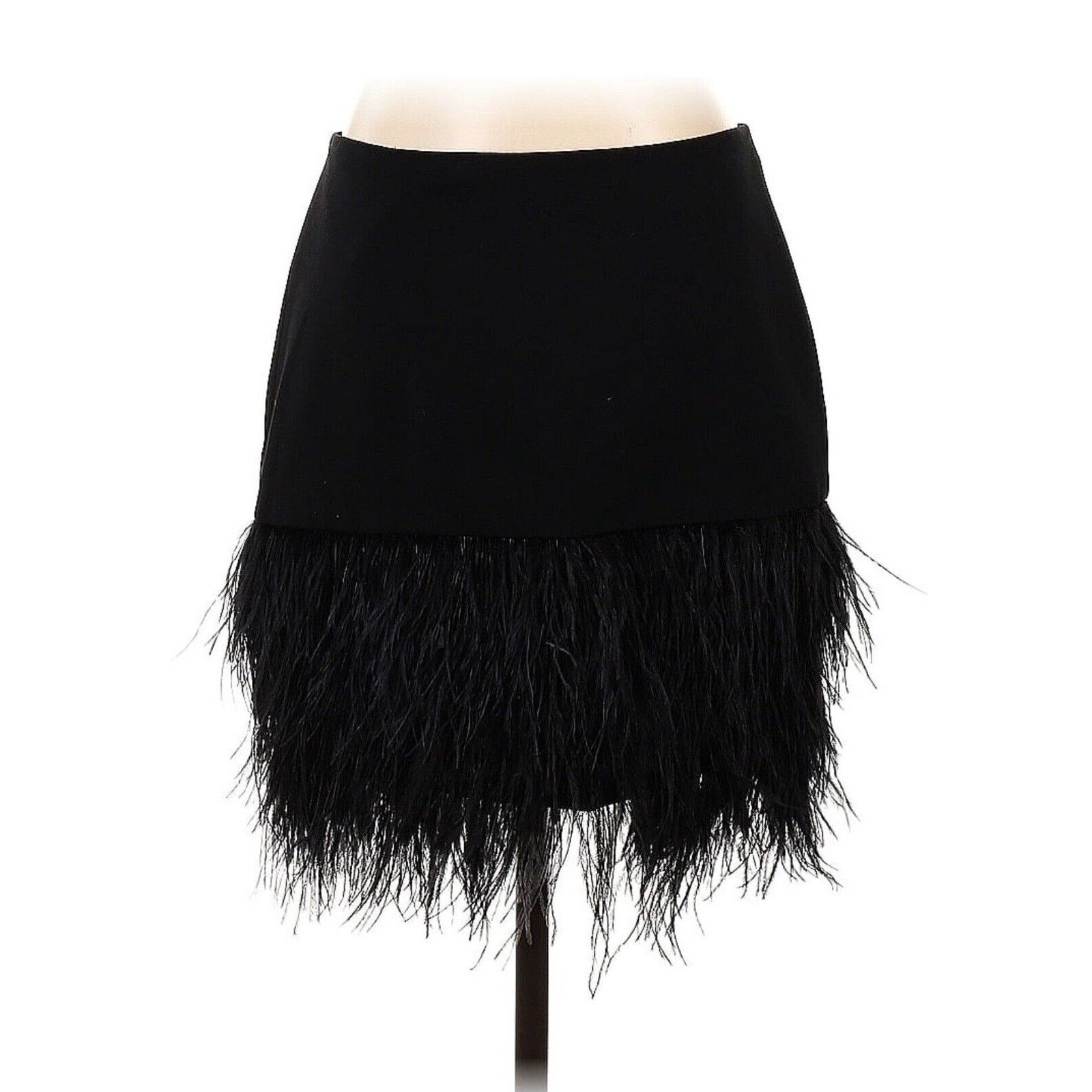 Ralph Lauren Ostrich Feather Hem Mini Skirt Western Preppy 6