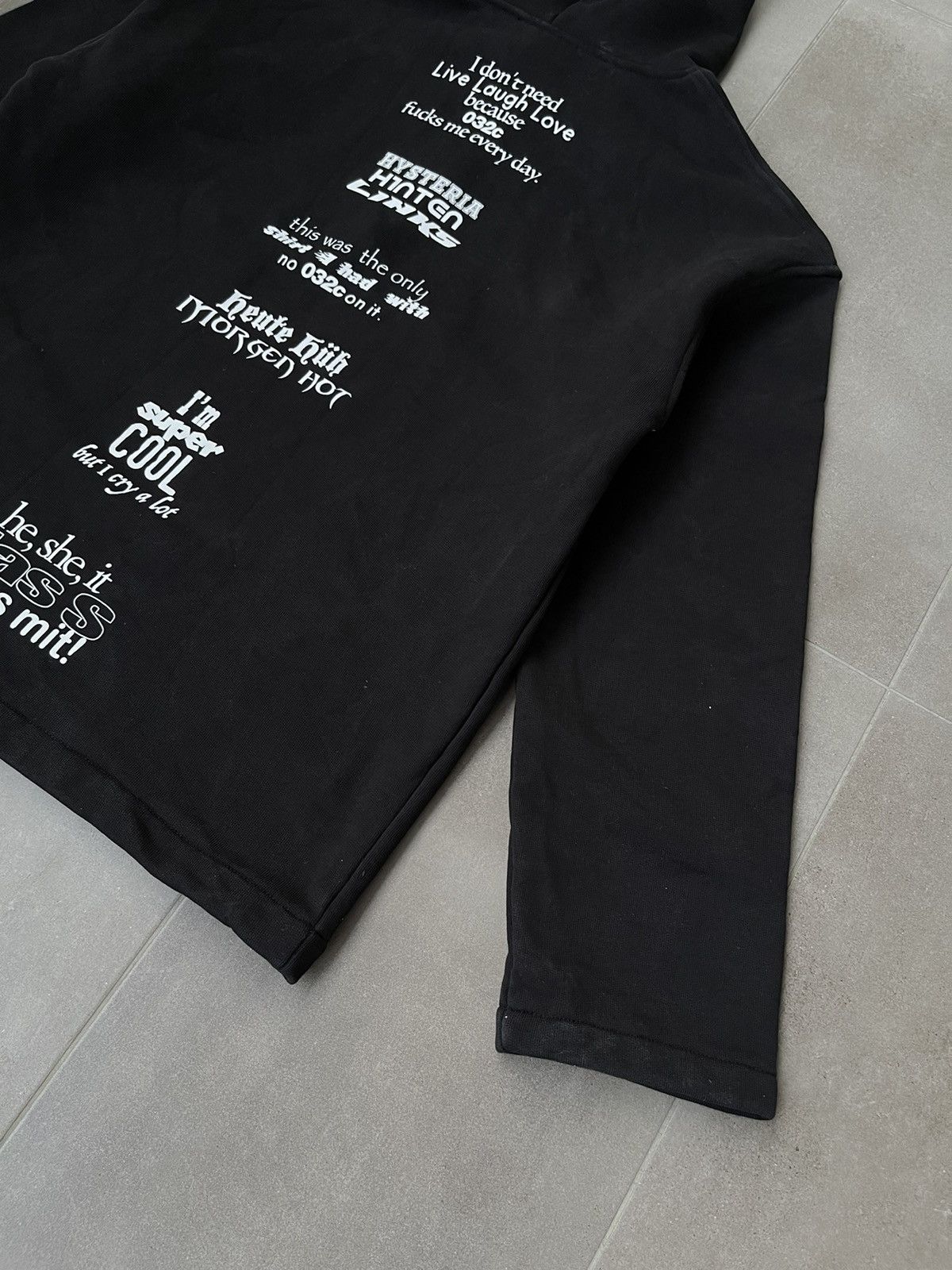 032c SS23 032C "Content" Maxi Black Hoodie Size US M / EU 48-50 / 2 - 14 Thumbnail