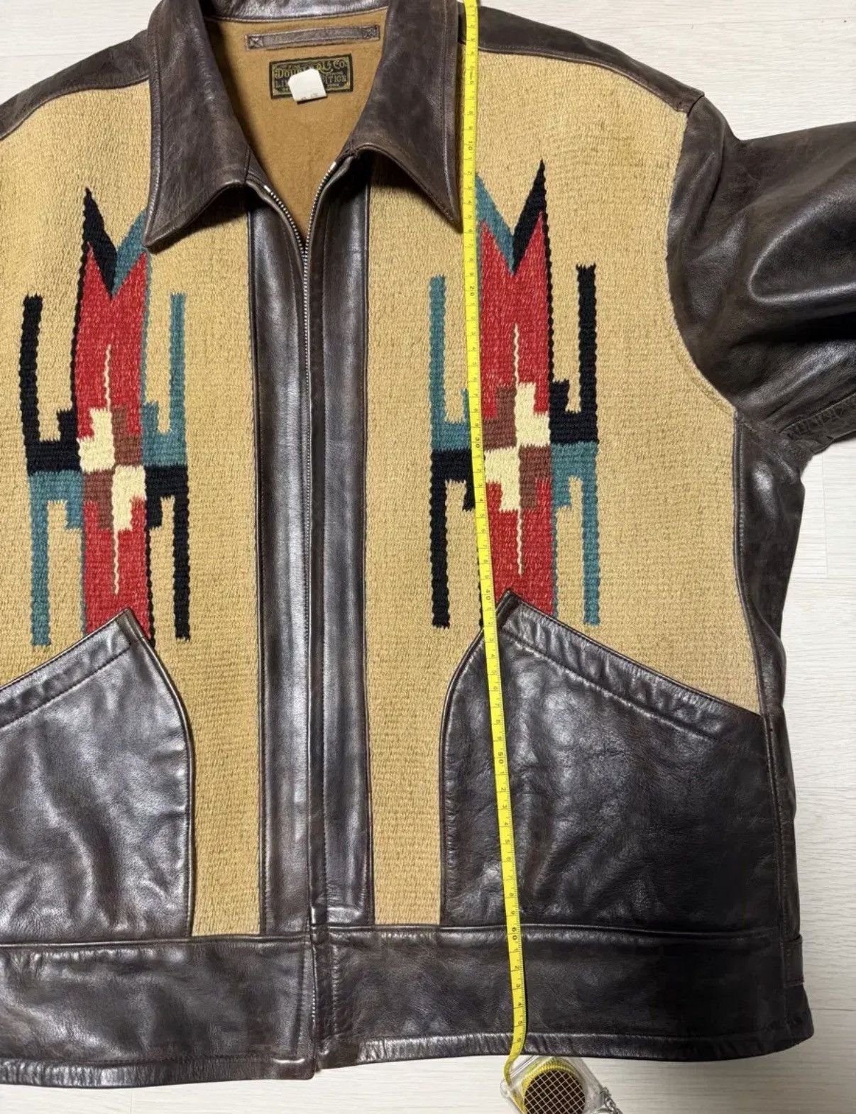 RRL Ralph Lauren RRL Limited Navajo Leather Jacket Size US XL / EU 56 / 4 - 7 Thumbnail