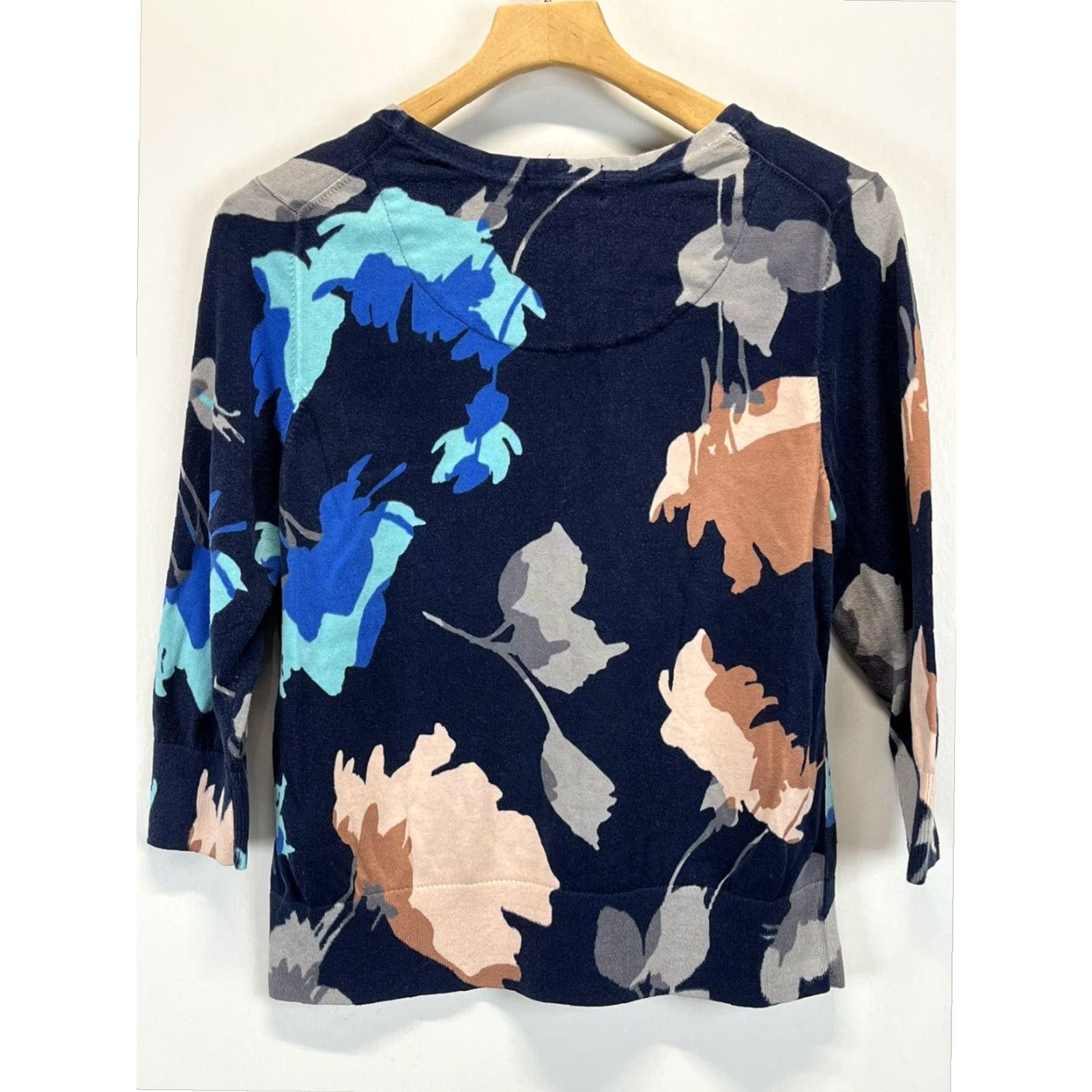 Lands' End Lands' End Supima Cotton Pullover Sweater Womens XL Petite Multicolor Size XL / US 12-14 / IT 48-50 - 2 Thumbnail