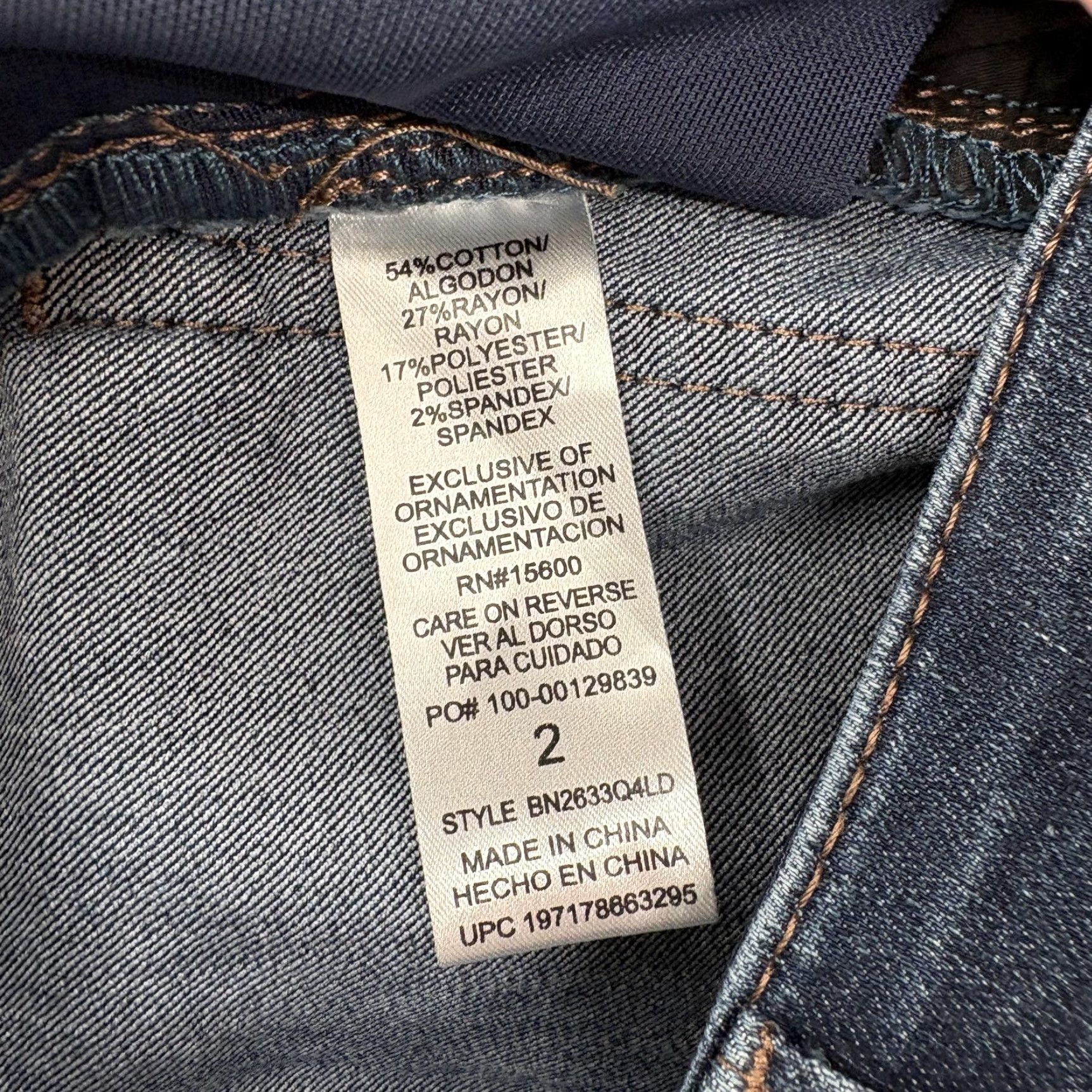 Vintage Democracy Jeans Women 2 Blue AB Technology Straight Leg Denim Raw Hem Ankle Size 26" / US 2 / IT 38 - 6 Thumbnail