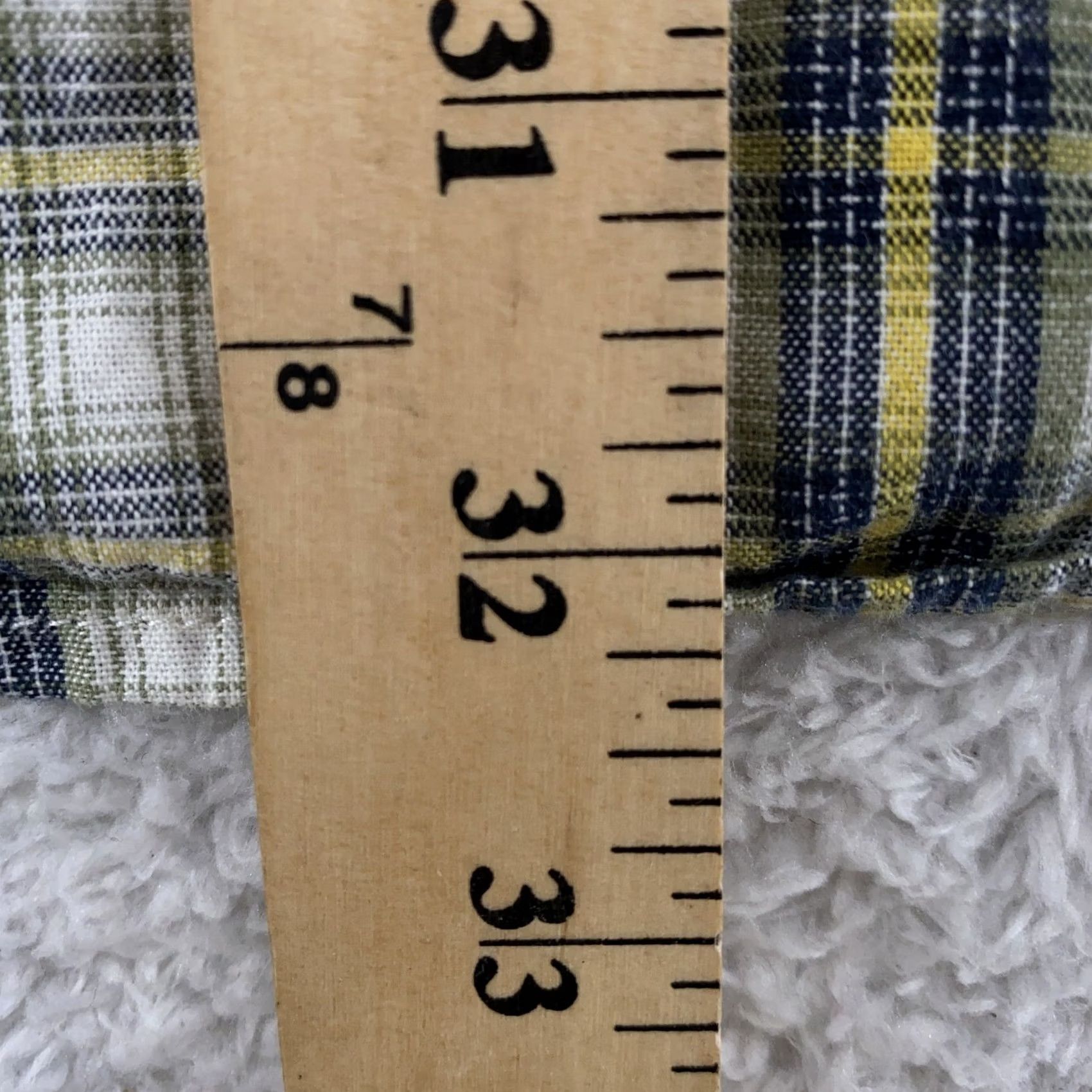 Carhartt Carhartt Shirt Mens Medium Yellow Blue Plaid Short Sleeve Button Up Cotton Work Size US M / EU 48-50 / 2 - 6 Thumbnail