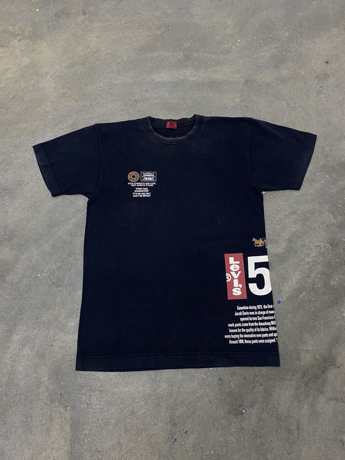 Vintage 🔥SICK Vintage Distressed Levis 501 Red Tab Tshirt Vtg Band Size US M / EU 48-50 / 2 - 1 Thumbnail