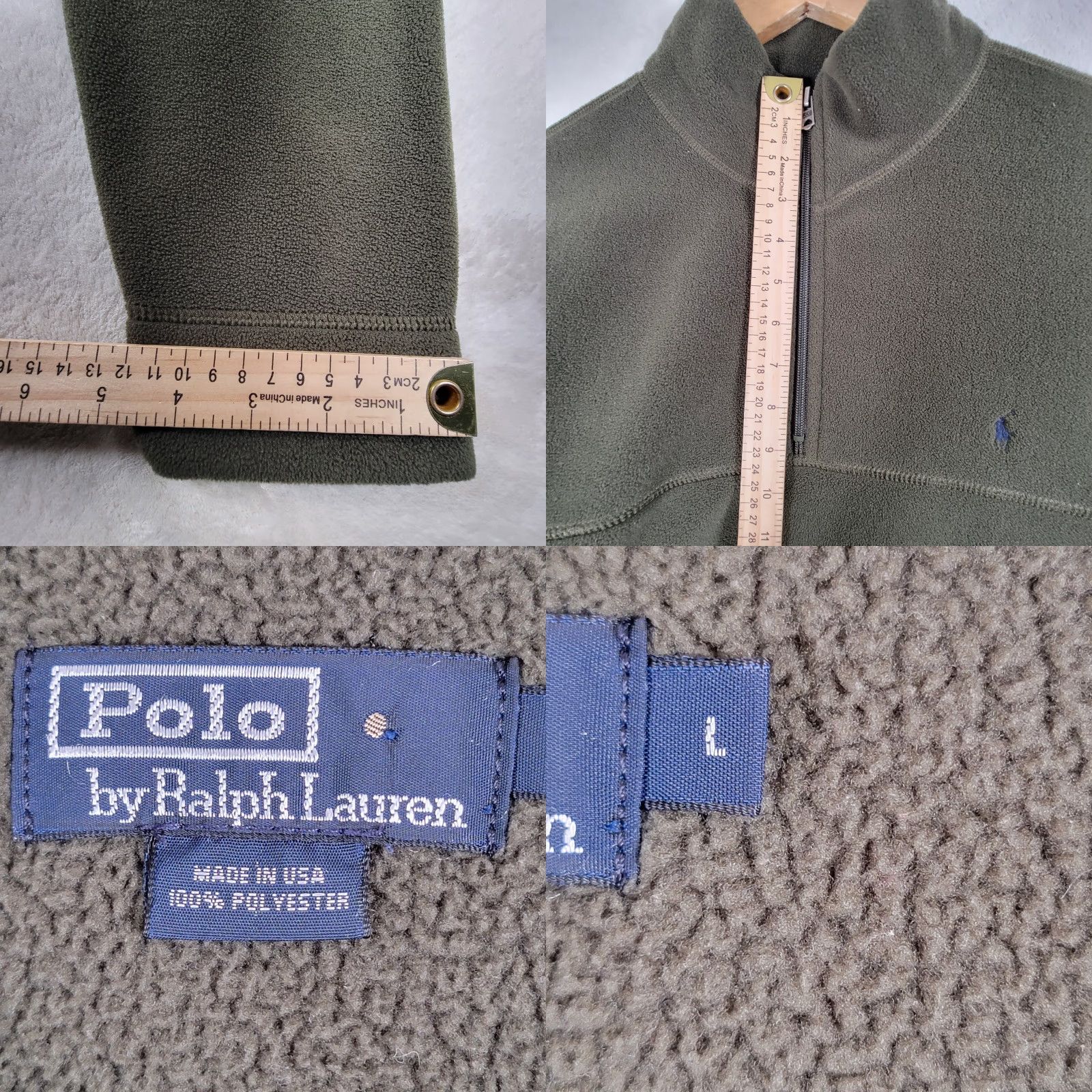Ralph Lauren VINTAGE Polo Ralph Lauren 1/4 zip Sweater Size Large Mens Green Pullover 1/4 Zip Winter Fall Spring Size US L / EU 52-54 / 3 - 9 Thumbnail