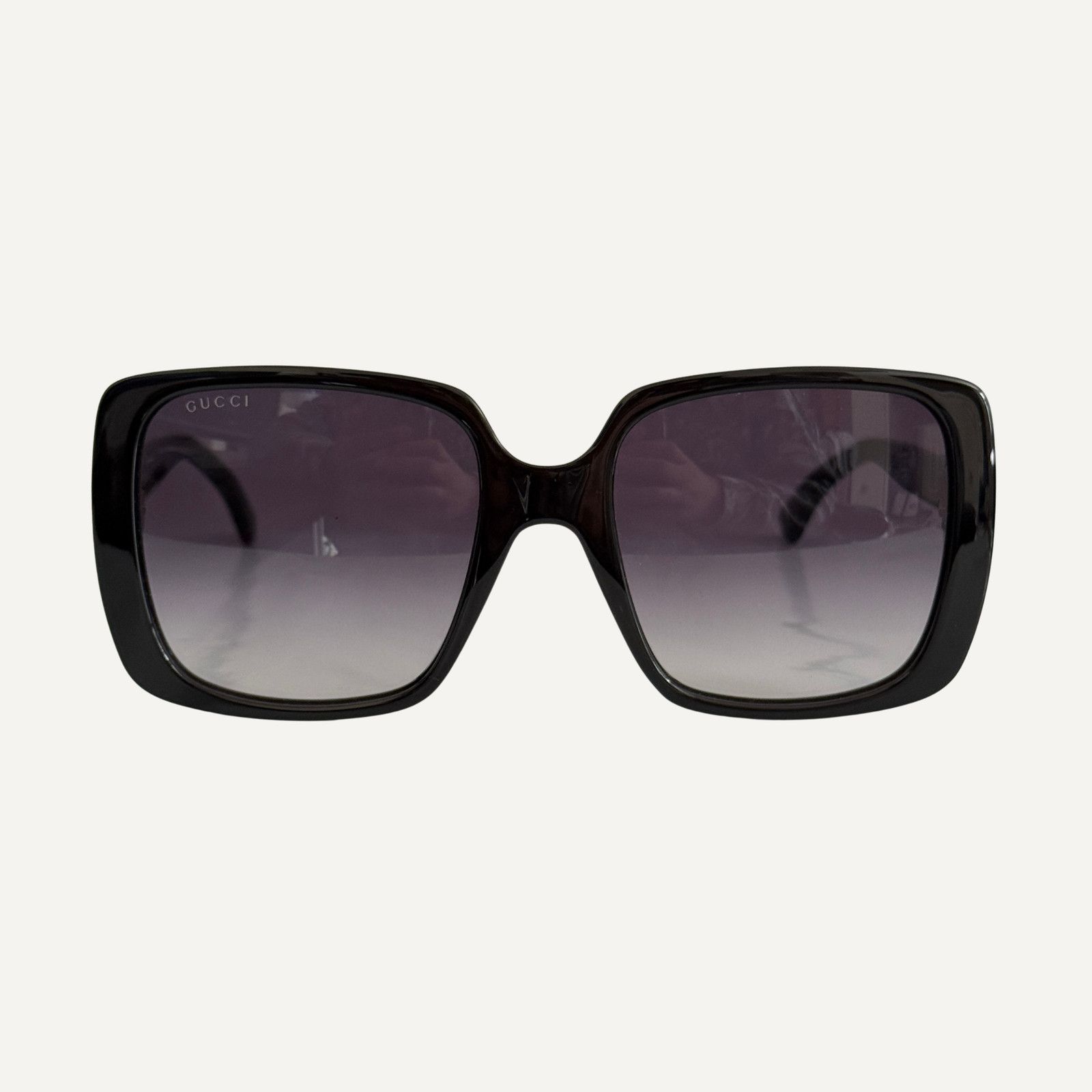 Gucci Gucci GG0632S 001 Rectangular Black Tinted Sunglasses Size ONE SIZE - 2 Thumbnail