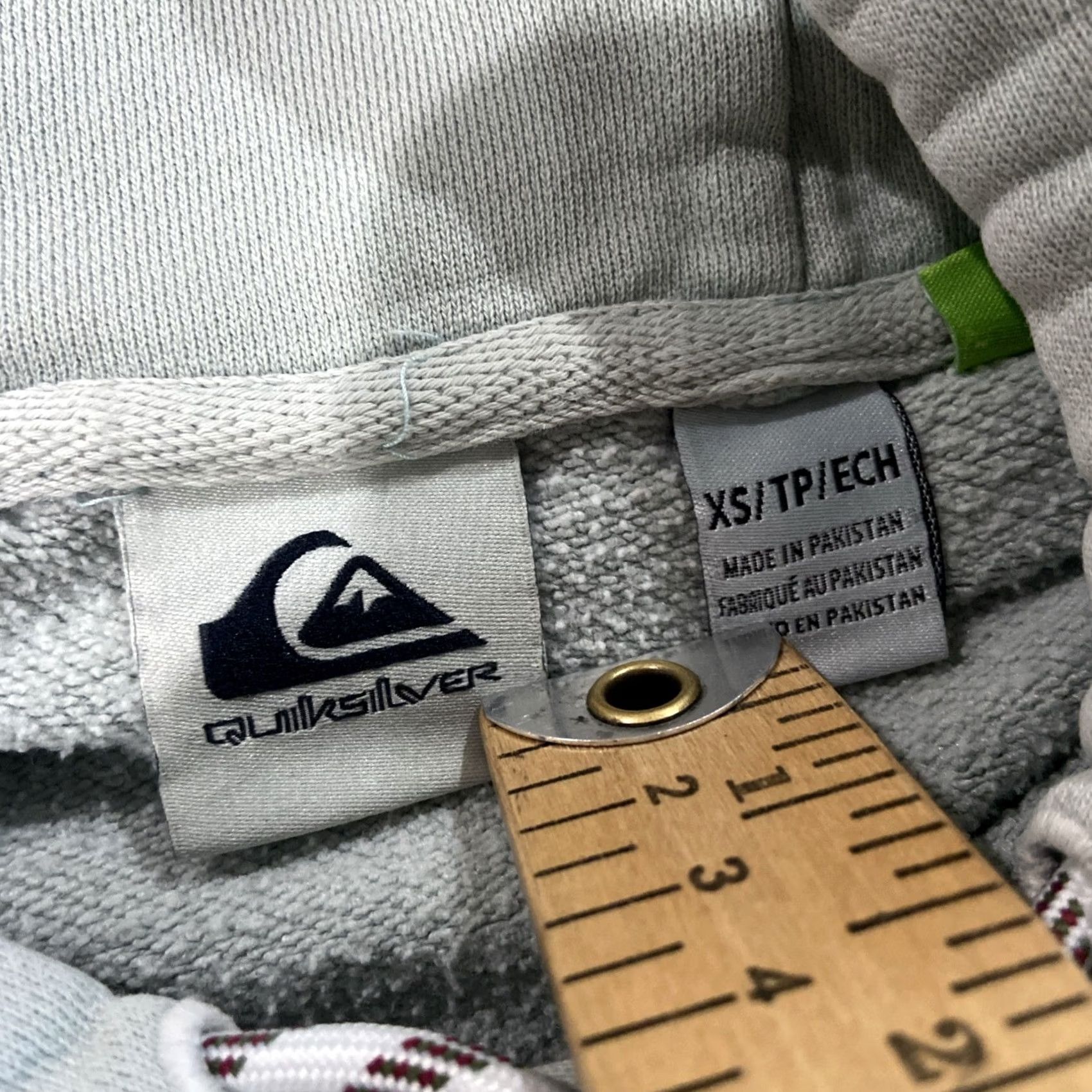 Quiksilver VINTAGE Quiksilver Pullover Hoodie Women XS Teal Sweatshirt Surf Skate 2000s Y2K Size XS / US 0-2 / IT 36-38 - 3 Thumbnail