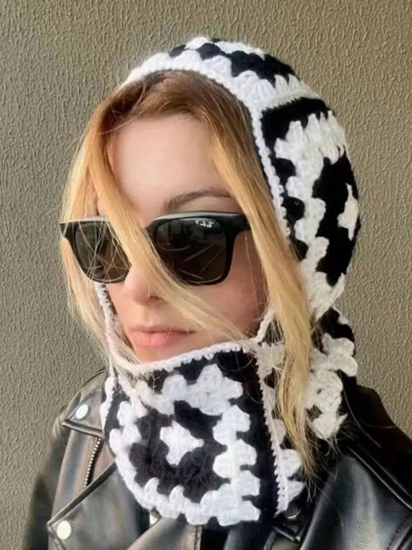 Japanese Brand × Vintage Fashion Crochet Mask Beanie Hat Size ONE SIZE - 1 Thumbnail