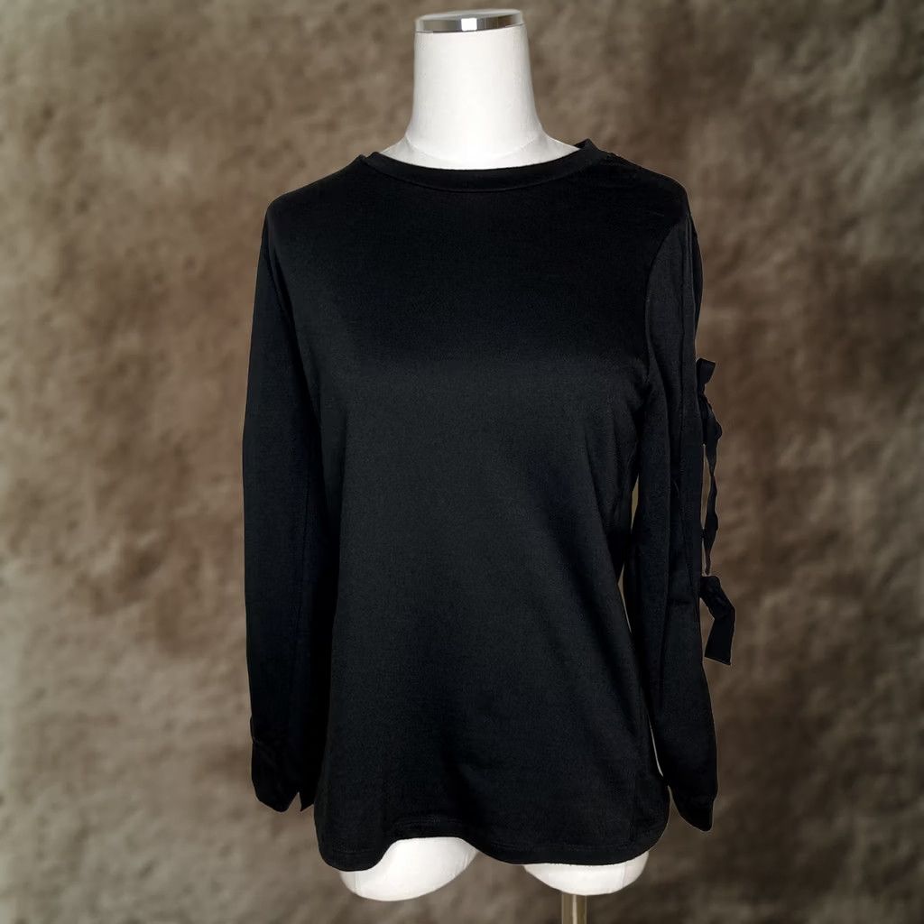 Vintage VINTAGE Pleione Black Ribbon Tie Long Sleeve Tunic Sweater? 0 Size M / US 6-8 / IT 42-44 - 1 Thumbnail