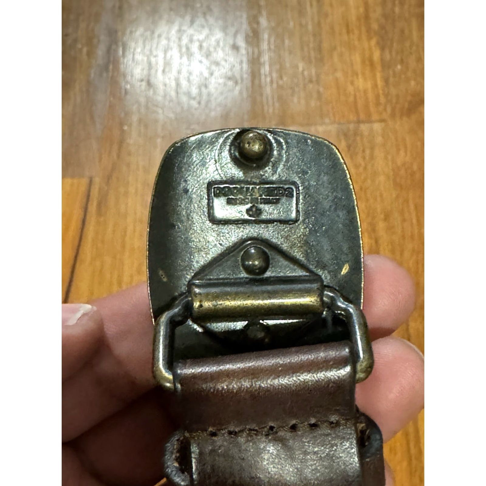 Dsquared2 VINTAGE DSQUARED LOGO Belt Leather Brown Made in Italy | Men | L | Brass Hardware Size ONE SIZE - 4 Thumbnail