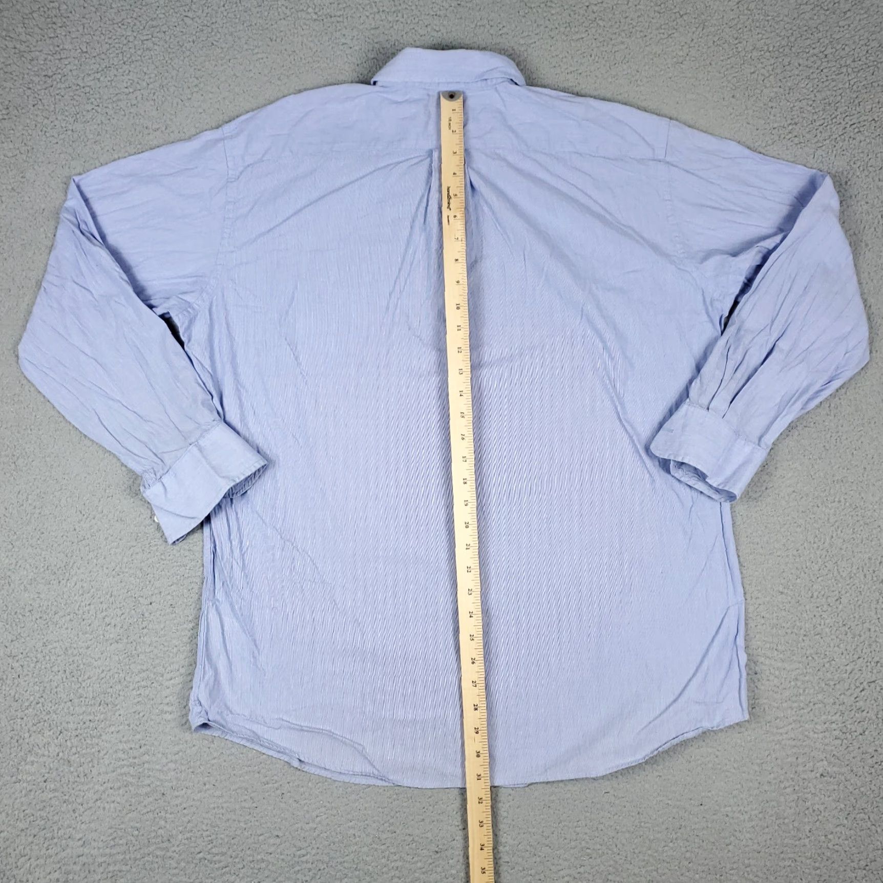 Tommy Hilfiger VINTAGE Tommy Hilfiger Ithaca Shirt Mens XL Blue Striped Button-Up Pocket Classic 90s Mens Size US XL / EU 56 / 4 - 5 Thumbnail