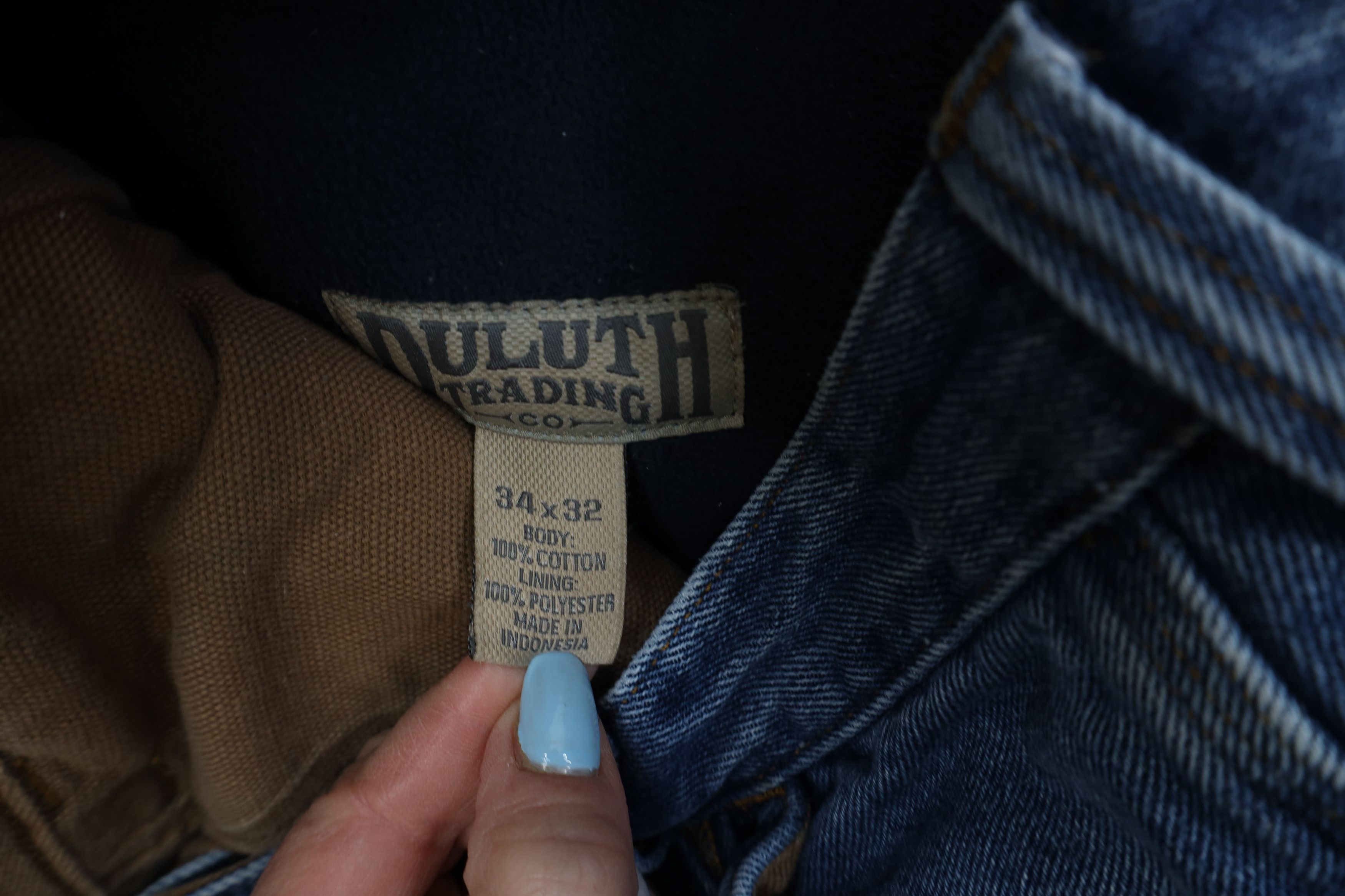 Duluth Trading Company Duluth Trading Co Fleece Lined Heavy Dungaree Denim Jeans Size US 34 / EU 50 - 9 Thumbnail