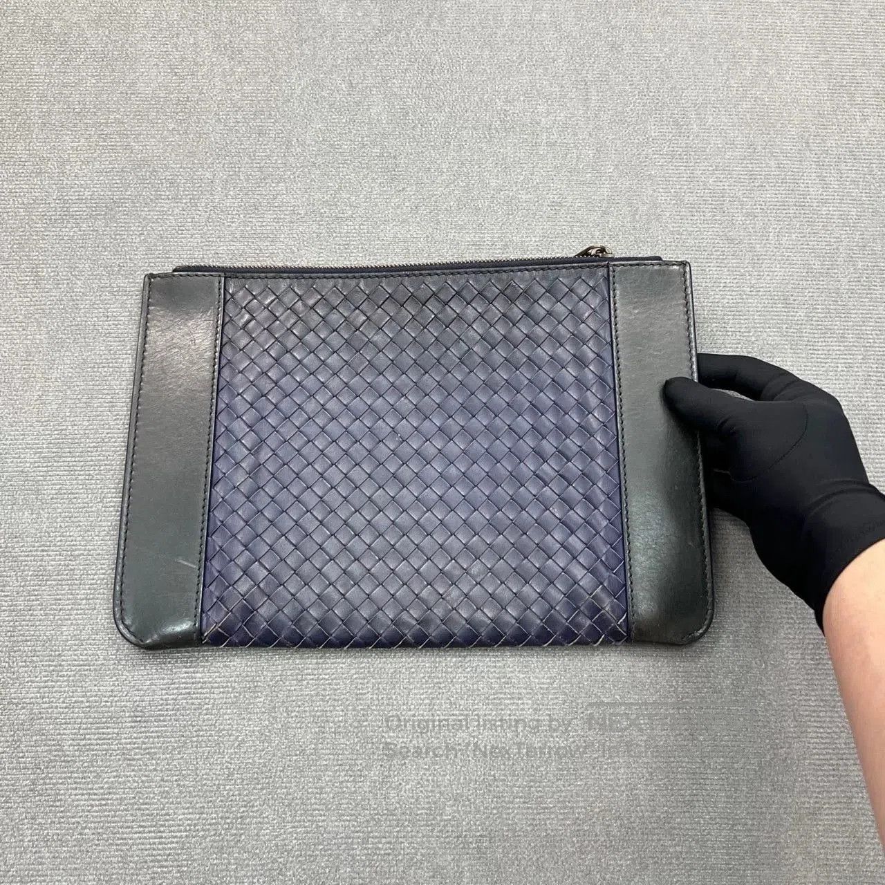 Bottega Veneta Bottega Veneta Sapphire Woven Leather Clutch. Size ONE SIZE - 1 Thumbnail