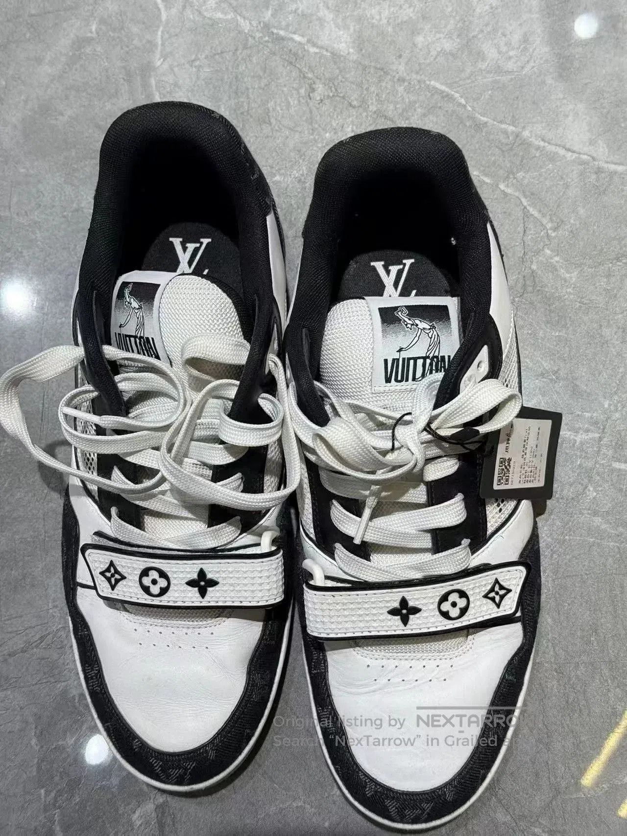 Louis Vuitton louis vuitton trainer low-top sneakers black white. Size US 8 / EU 41 - 2 Thumbnail
