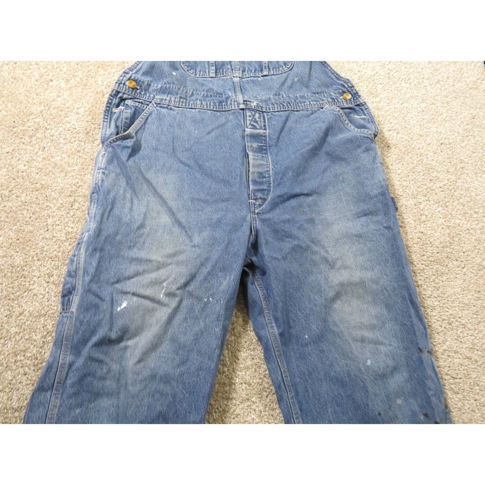 Carhartt VINTAGE Carhartt Bib Overalls Denim Carpenter 40x29 Blue USA Logos 5-Pocket Size US 40 / EU 56 - 3 Thumbnail