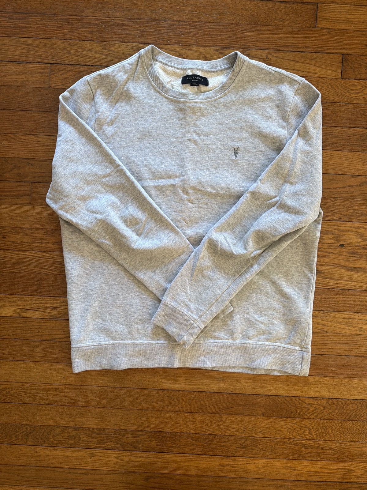 Allsaints AllSaints Grey Crewneck Sweatshirt Size US L / EU 52-54 / 3 - 1 Thumbnail