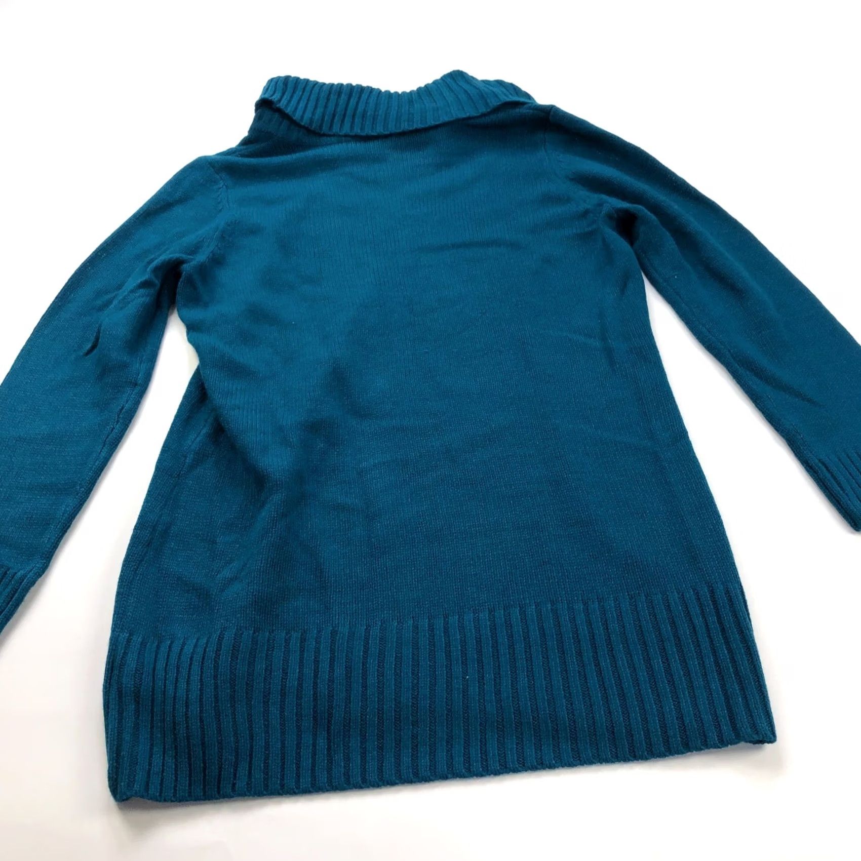 Vintage AB Studio XL Acrylic Cowl Neck Tunic Pullover Sweater Teal Blue Women Shirt/Top Size XL / US 12-14 / IT 48-50 - 7 Thumbnail