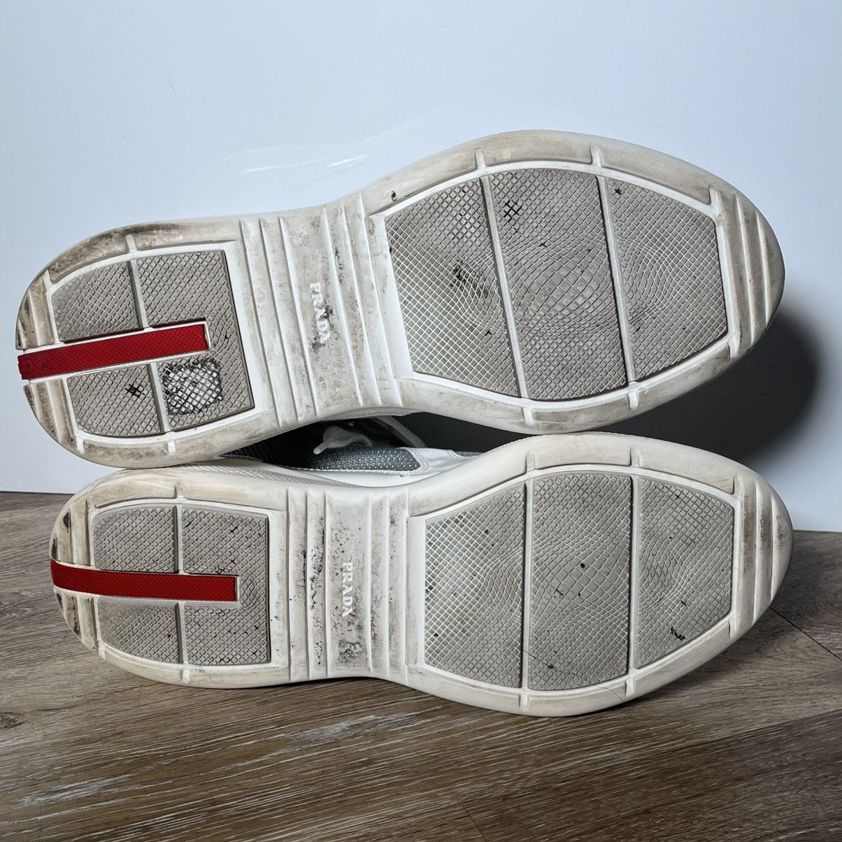 Prada white high top prada cup sneakers Size US 8.5 / EU 41-42 - 6 Thumbnail