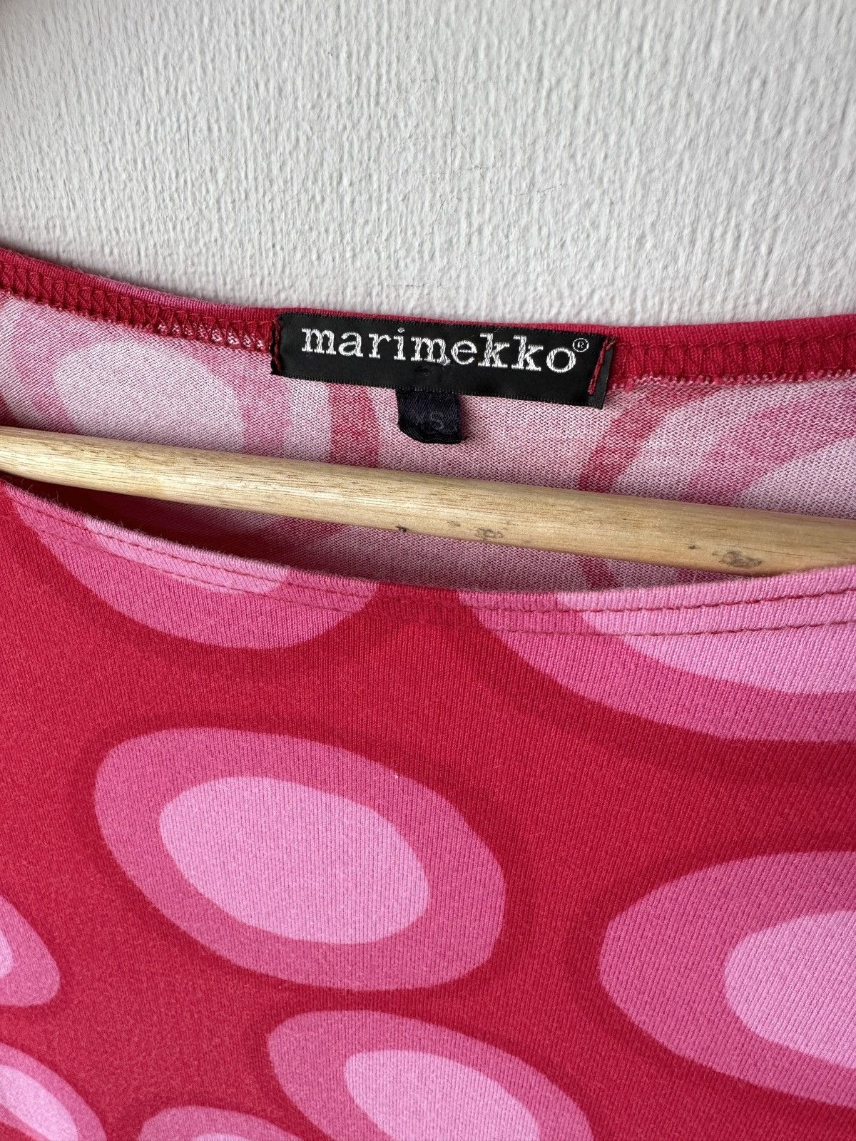 Marimekko MARIMEKKO Pink & Red Dot Cotton Jersey Top 3/4 Sleeve Size XS / US 0-2 / IT 36-38 - 7 Thumbnail