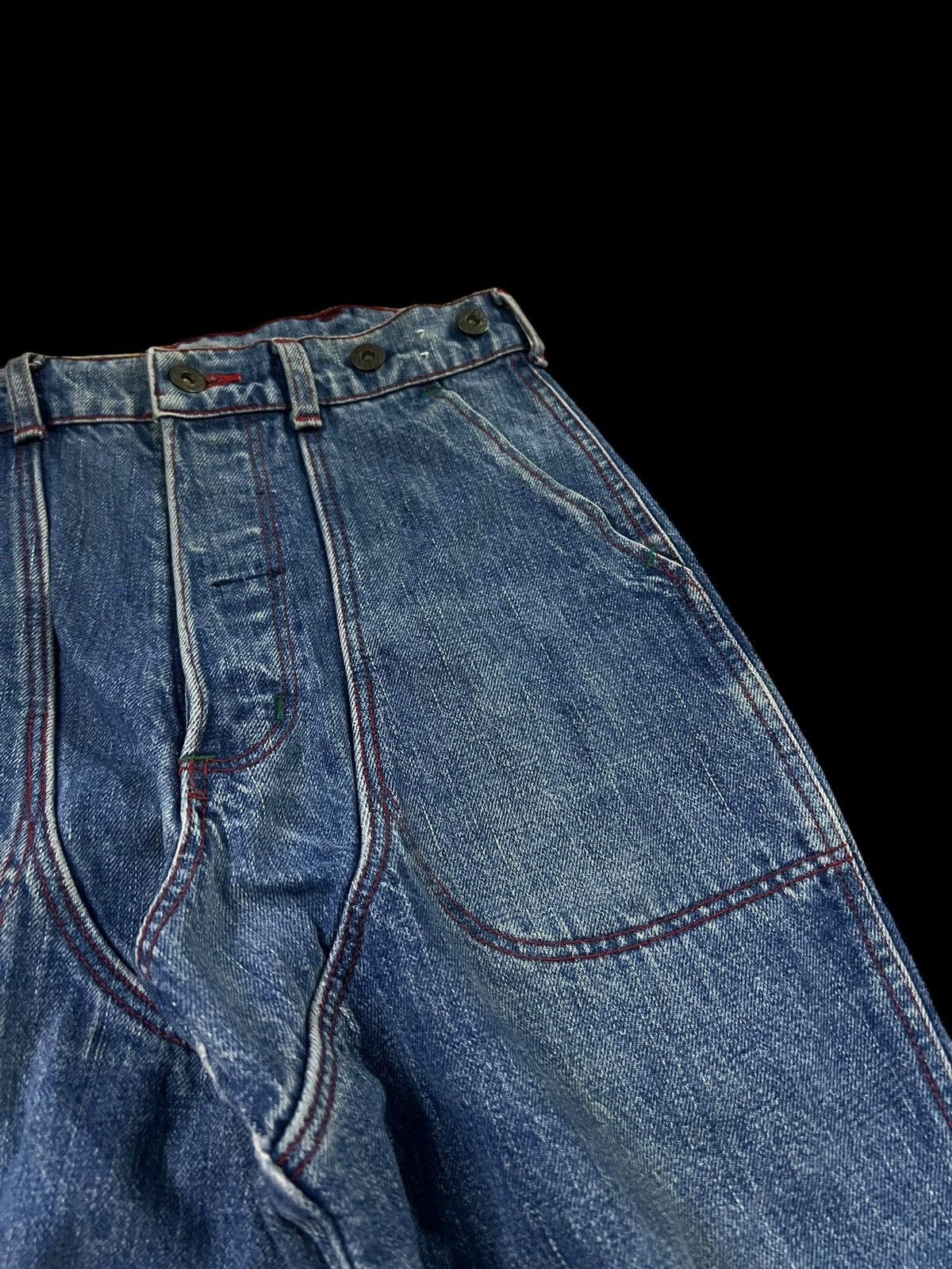 Casey Casey × Vintage × Wrangler 💥Baggy💥Vintage 80’s Casey Jones CJO X Wrangler Very Rare Size US 28 / EU 44 - 6 Thumbnail