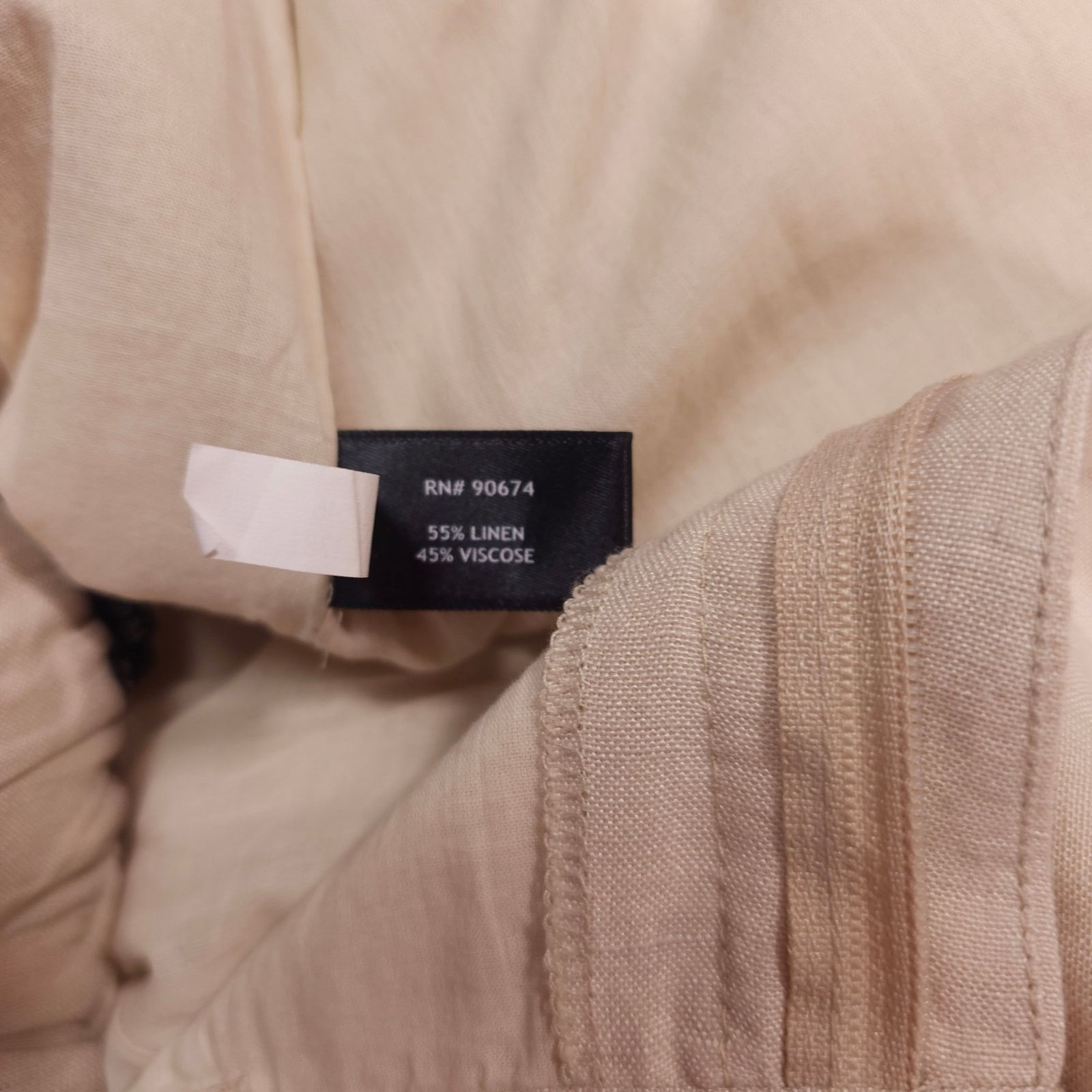 Boston Proper Boston Proper Linen Wide Leg Pants Natural Sz 10 Size 32" / US 10 / IT 46 - 8 Thumbnail