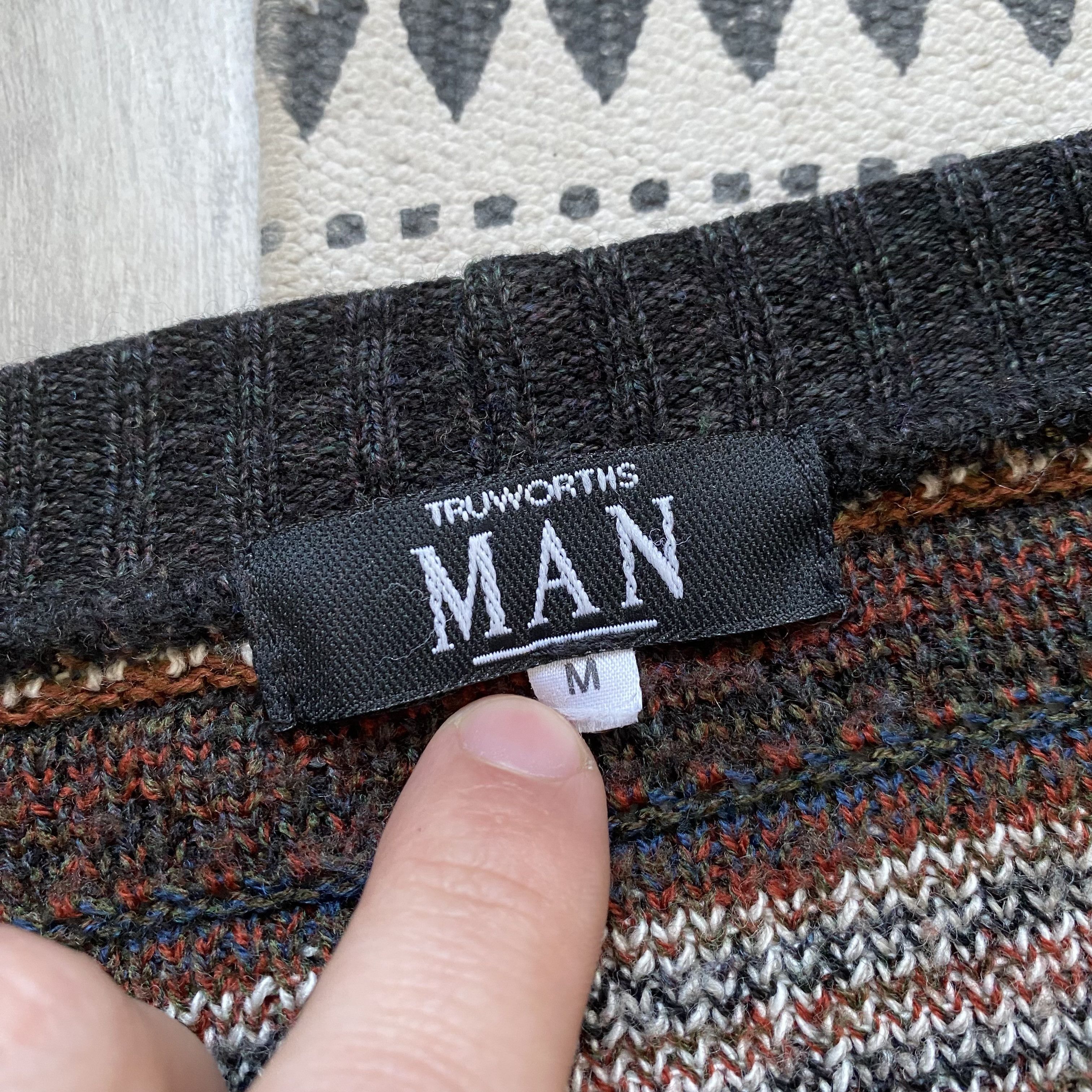 Tundra 👔 Vintage 80s-90s Cozy sweater knit multi cardigan Y2K Size US M / EU 48-50 / 2 - 4 Thumbnail