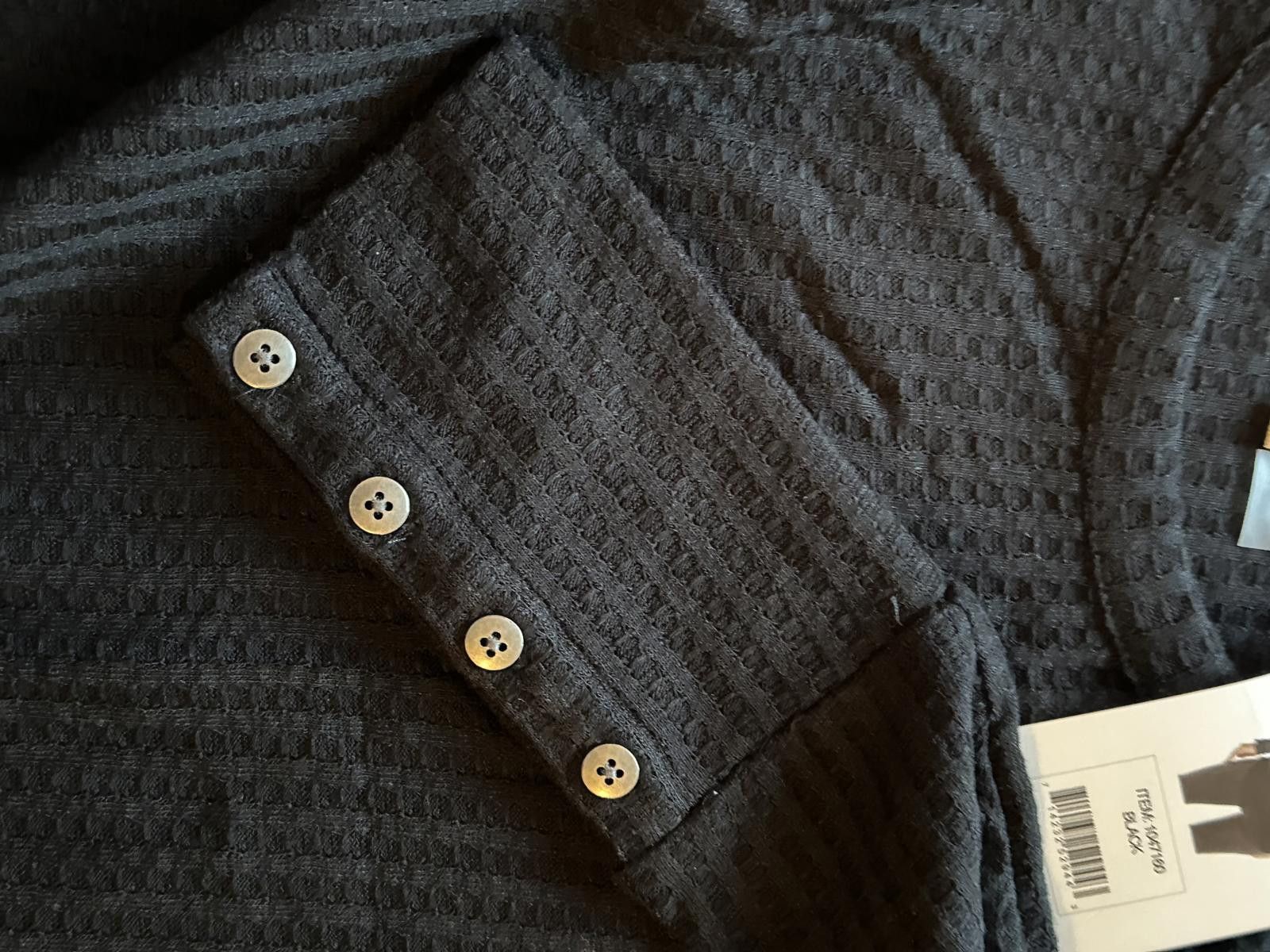 Chase Authentics Chaser Black Ribbed Long Sleeve Women's Top Sz S Size S / US 4 / IT 40 - 5 Thumbnail
