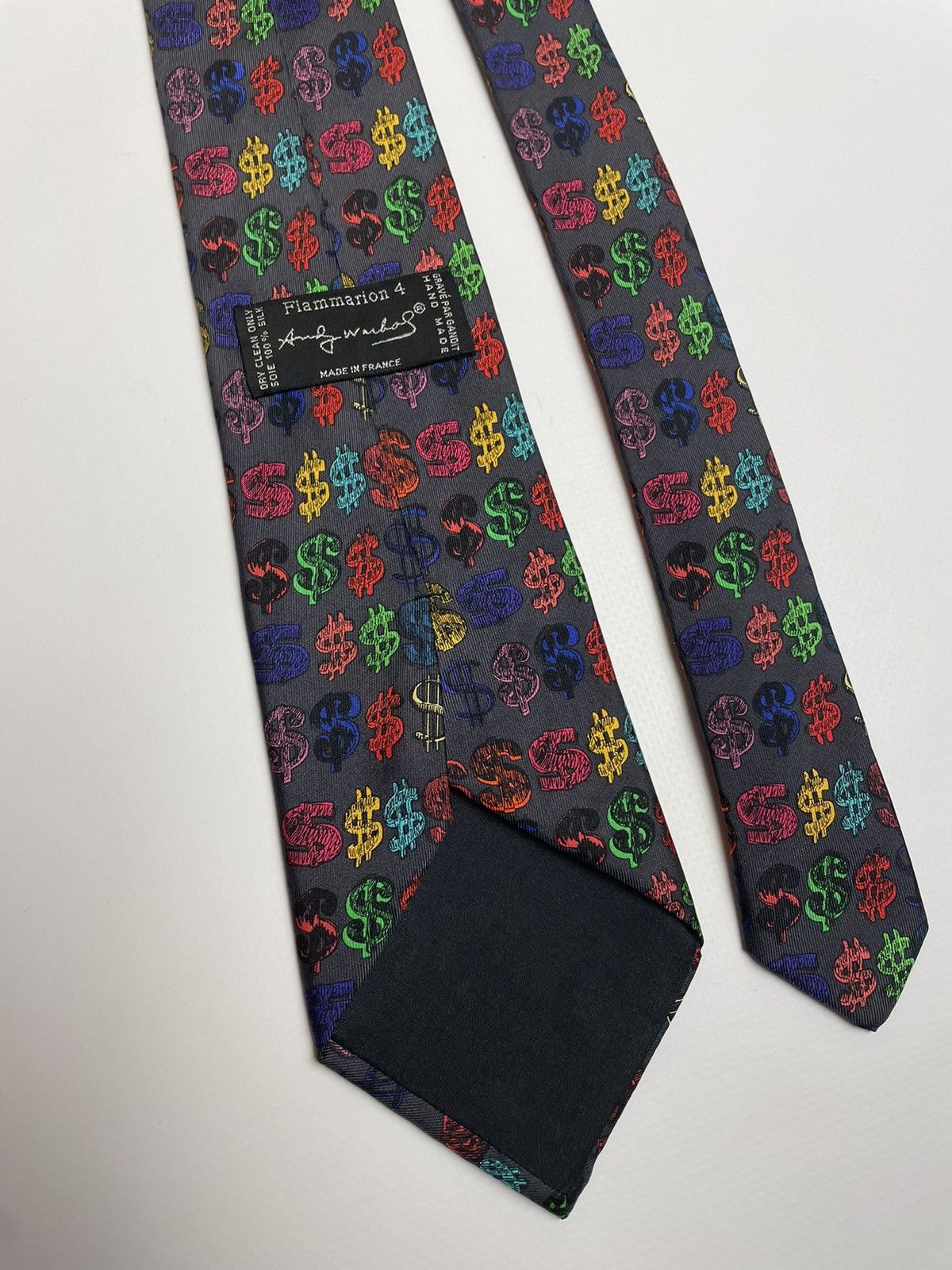 Andy Warhol Vintage Andy Warhol 1995 Dollar Printed Silk Tie Size ONE SIZE - 2 Thumbnail