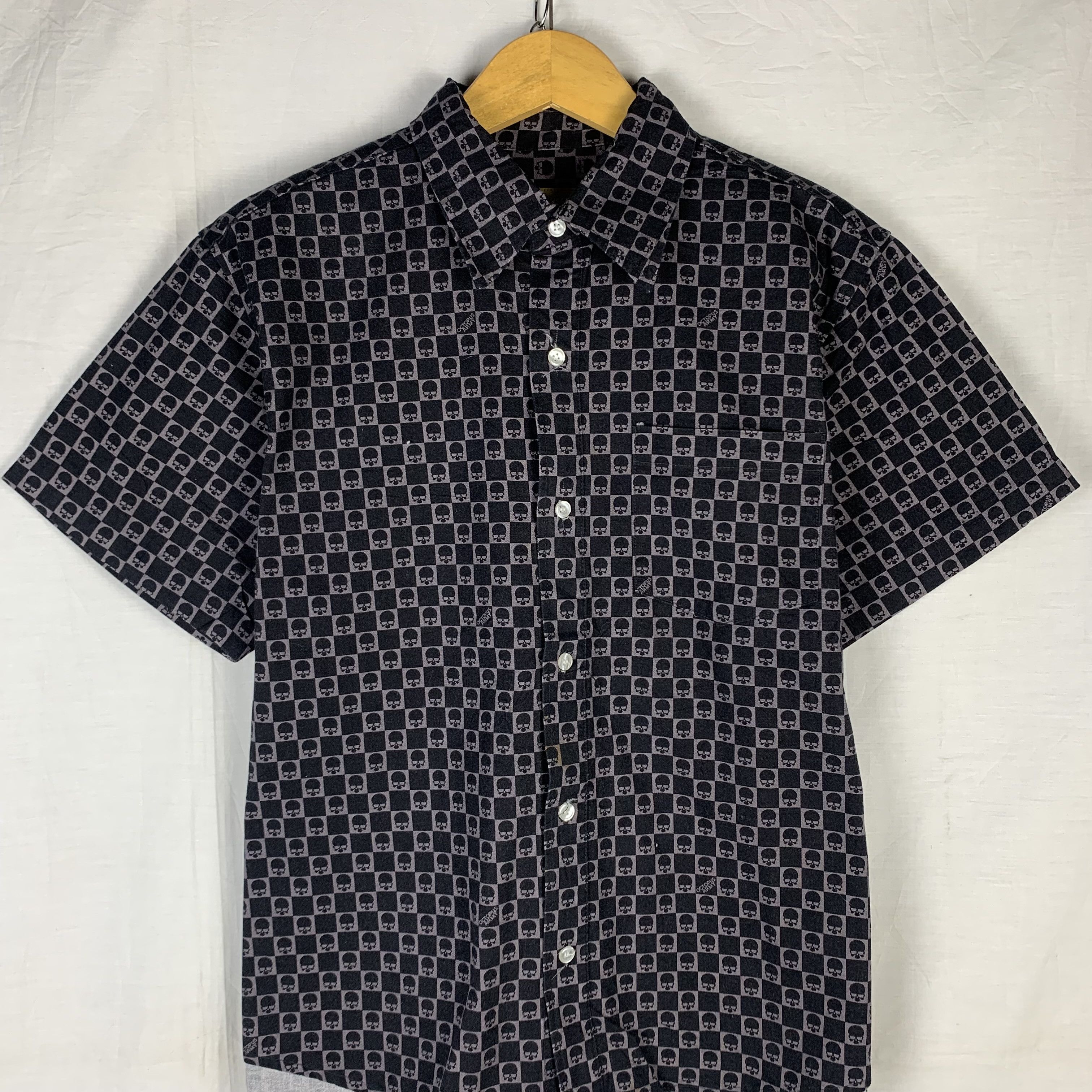 Japanese Brand Octopus Army Checkered Skulls Button Up Shirt Y2K Size US M / EU 48-50 / 2 - 3 Thumbnail