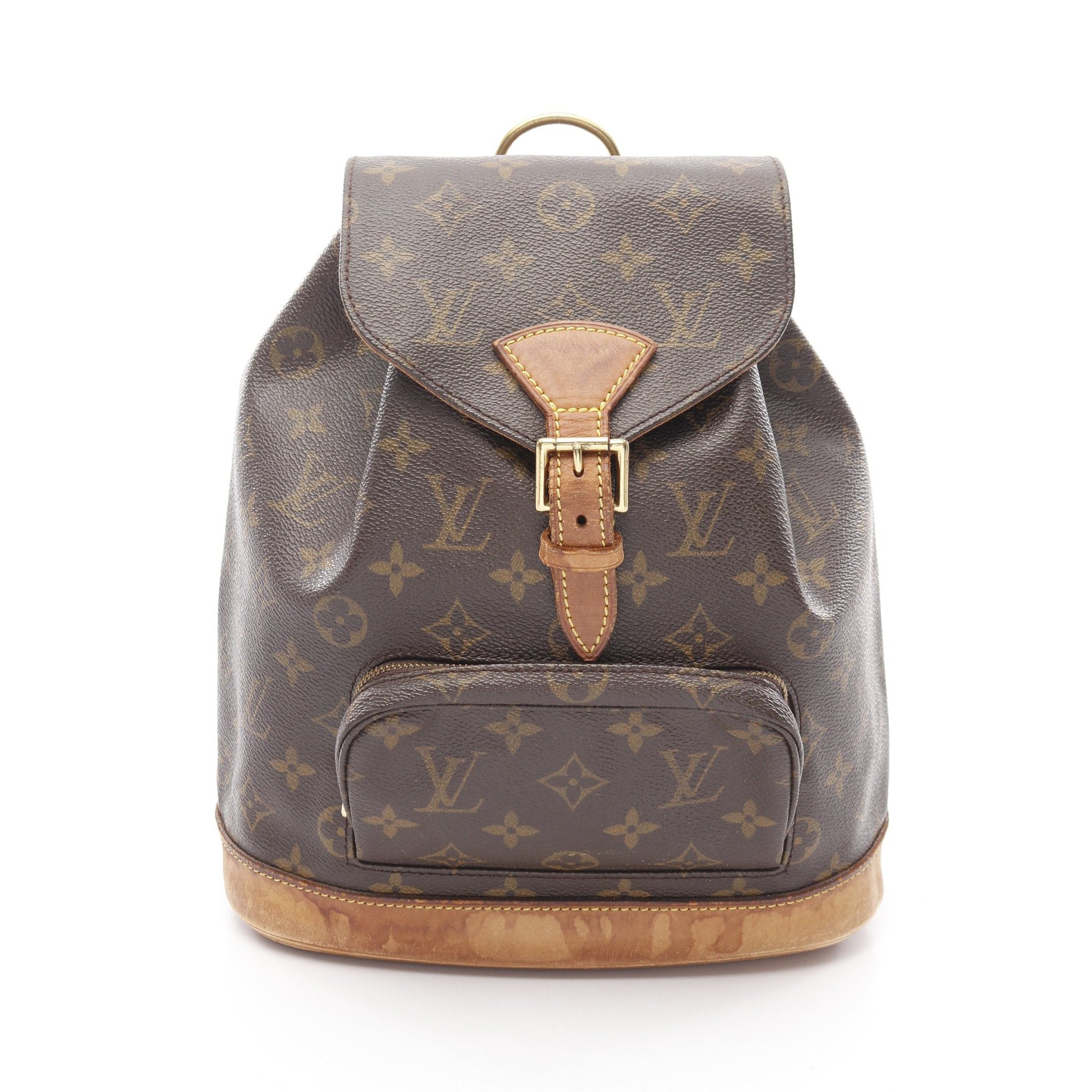 Louis Vuitton Louis Vuitton Montsouris Mm Monogram Backpack Rucksack Leather Brown Size ONE SIZE - 1 Thumbnail
