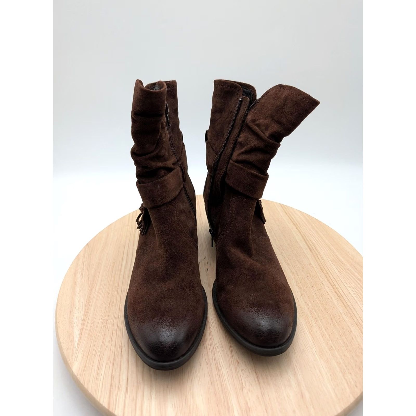Vintage Josef Seibel Boots Womens 6.5 Brown Suede Tassel Ankle Faux Fur Daphne 05 Boots Womens Brown Suede Tassel Ankle Faux Fur Daphne 05 Size US 7 / IT 37 - 2 Thumbnail