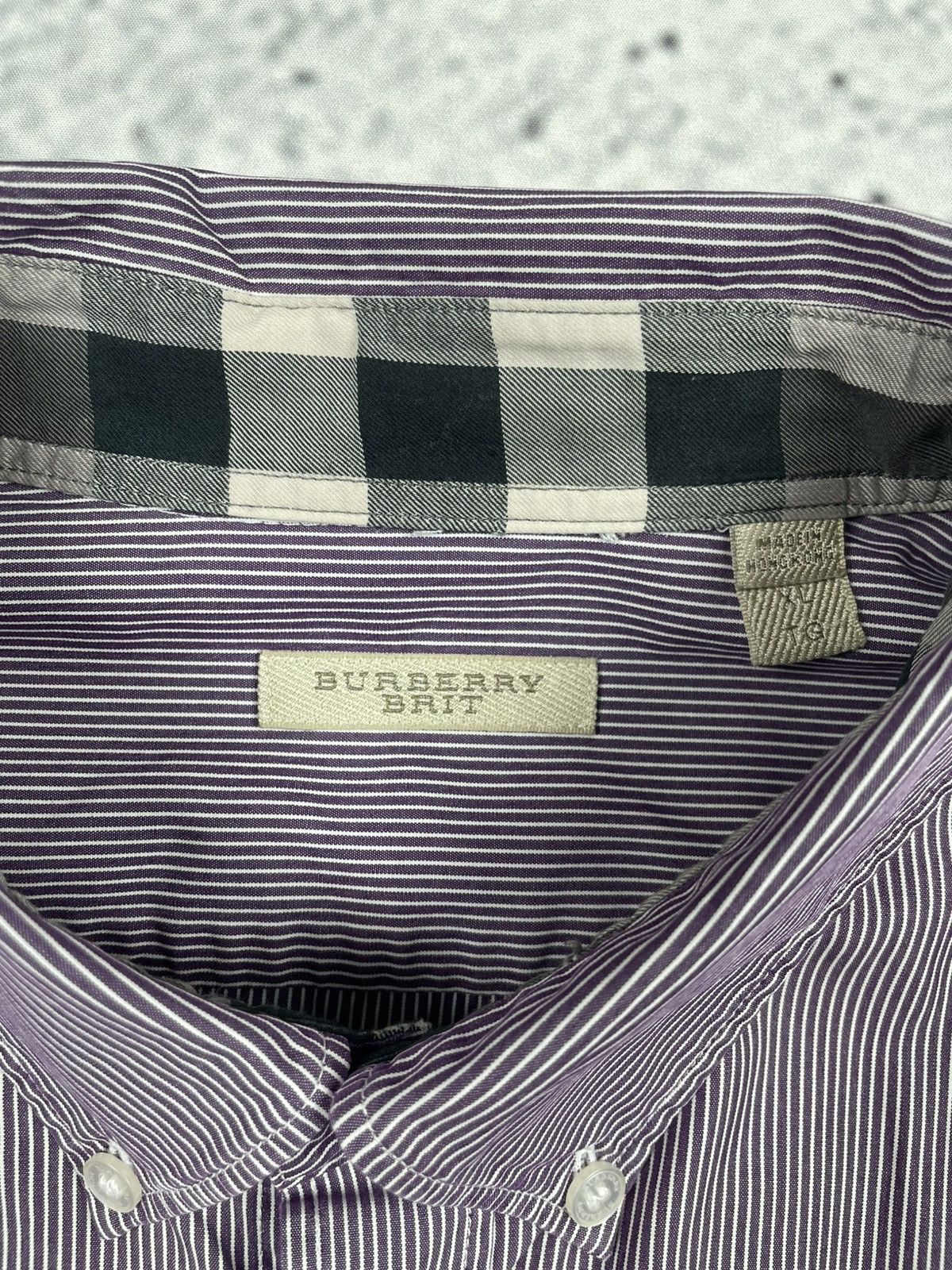 Burberry Burberry Brit XL Striped Shirt Luxury Old Money (Men’s) eg Size US XL / EU 56 / 4 - 4 Thumbnail
