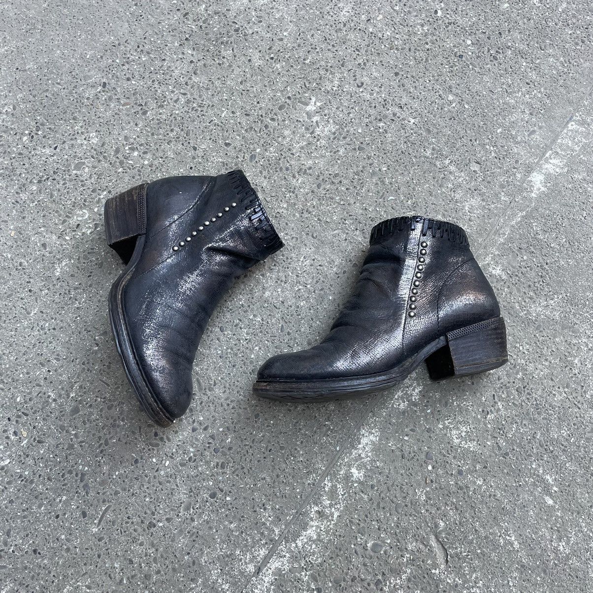 A.S.98 Vintage A.S 98 Biker Leather Ankle Boots Size US 8 / IT 38 - 3 Thumbnail