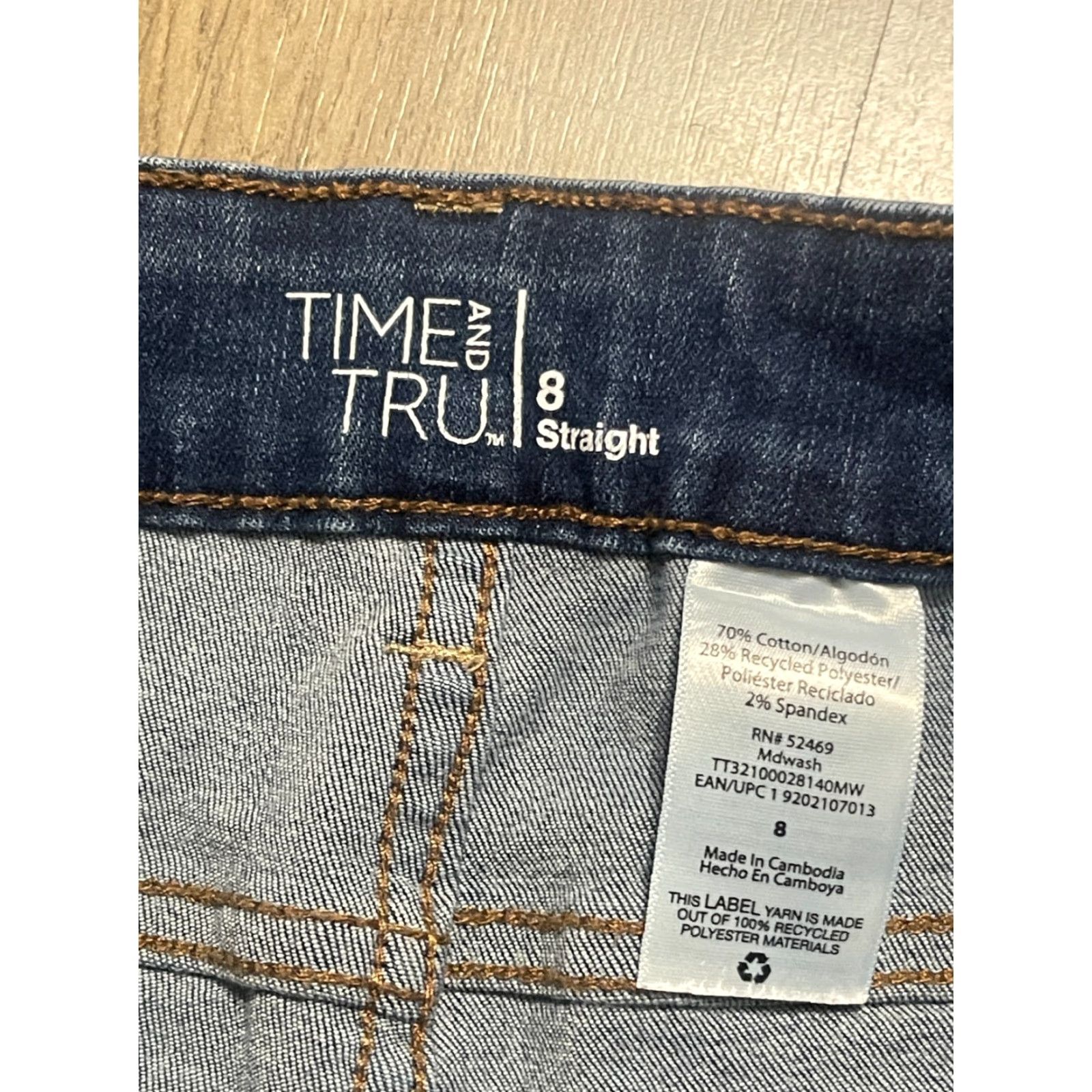 Vintage Time And Tru Jeans, Women's Size 8, Denim, Straight, 5-Pocket Design, Blue, Jeans, Regular, Pockets, Time and Tru, Women, 8, Blue Size 30" / US 8 / IT 44 - 4 Thumbnail