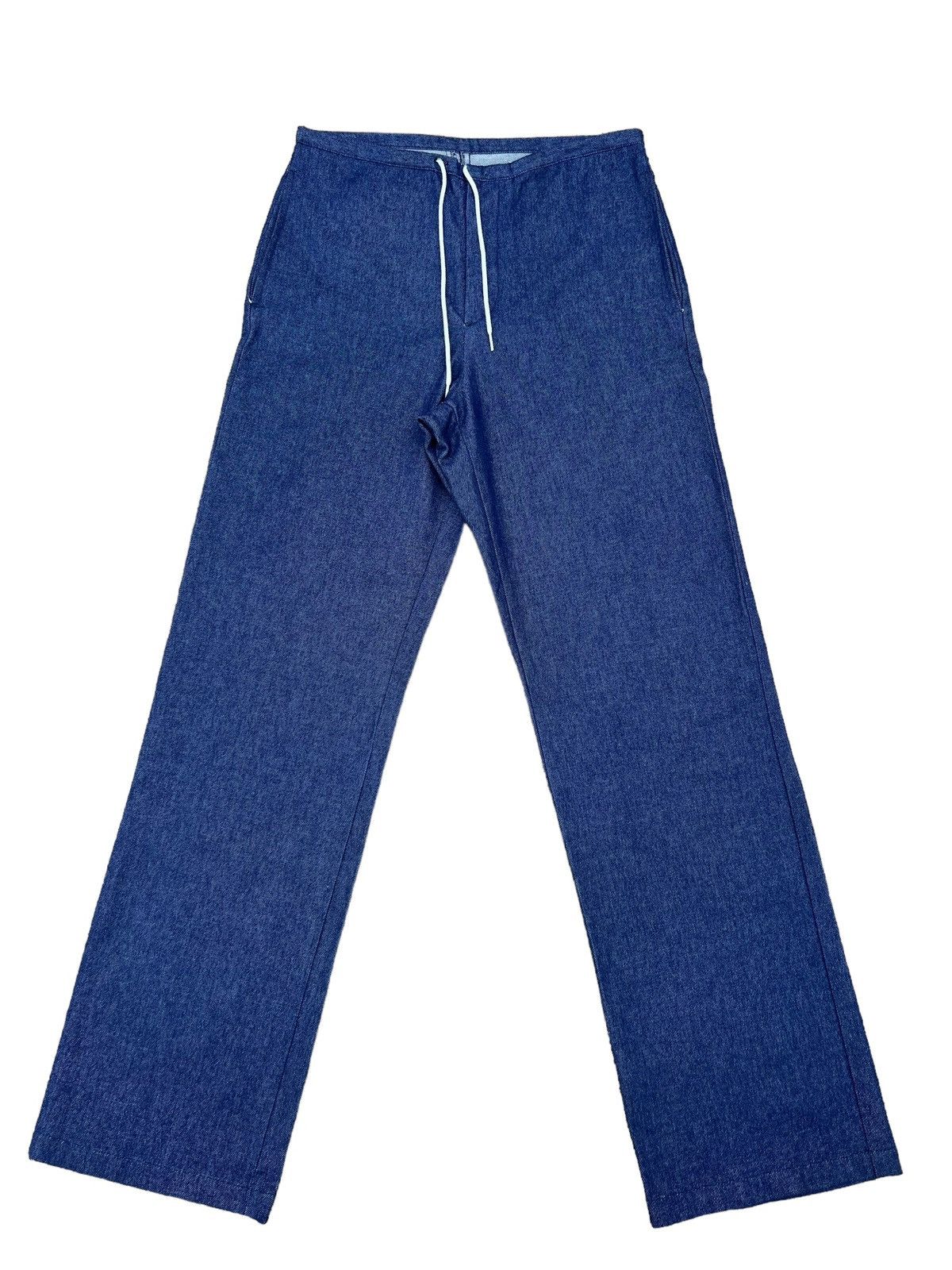 Danton Vintage Danton France Draw String Denim Trouser Pant Size US 29 - 1 Thumbnail