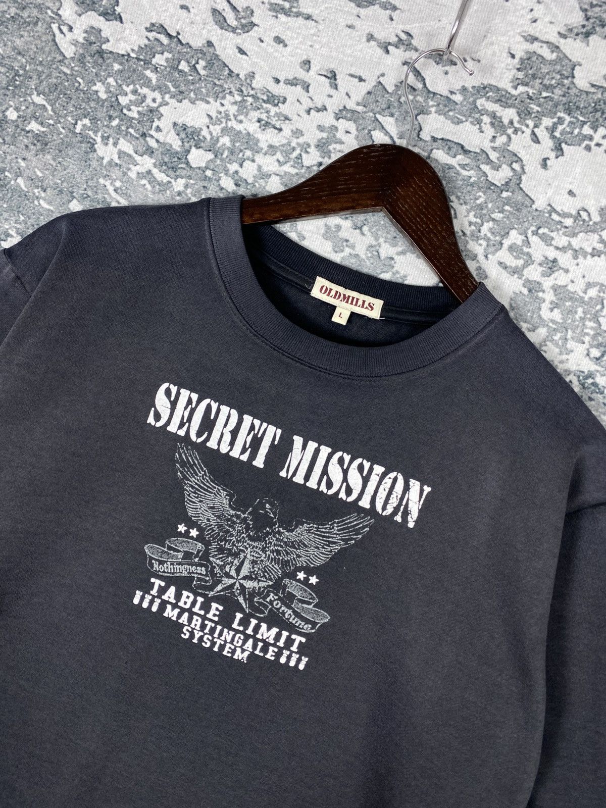 Designer Vintage Old Mills Secret Mission Crewneck Faded Sweatshirts Size US L / EU 52-54 / 3 - 2 Thumbnail