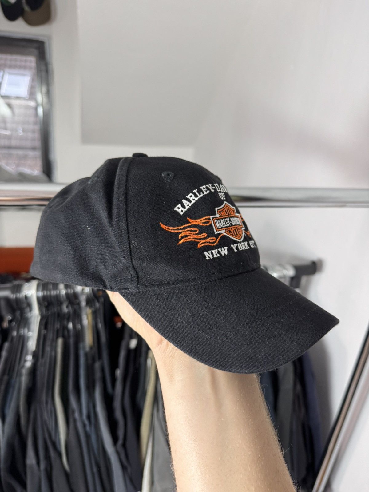 Harley Davidson × Vintage × West Coast Choppers Vintage Harley Davidson New York Hat Embroidered Logo 90s Size ONE SIZE - 6 Thumbnail