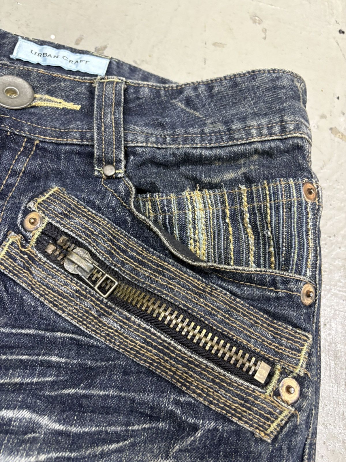 Engineered Garments PAINTED DISTRESSED DENIM BY URBAN CRAFT Size US 31 - 9 Thumbnail