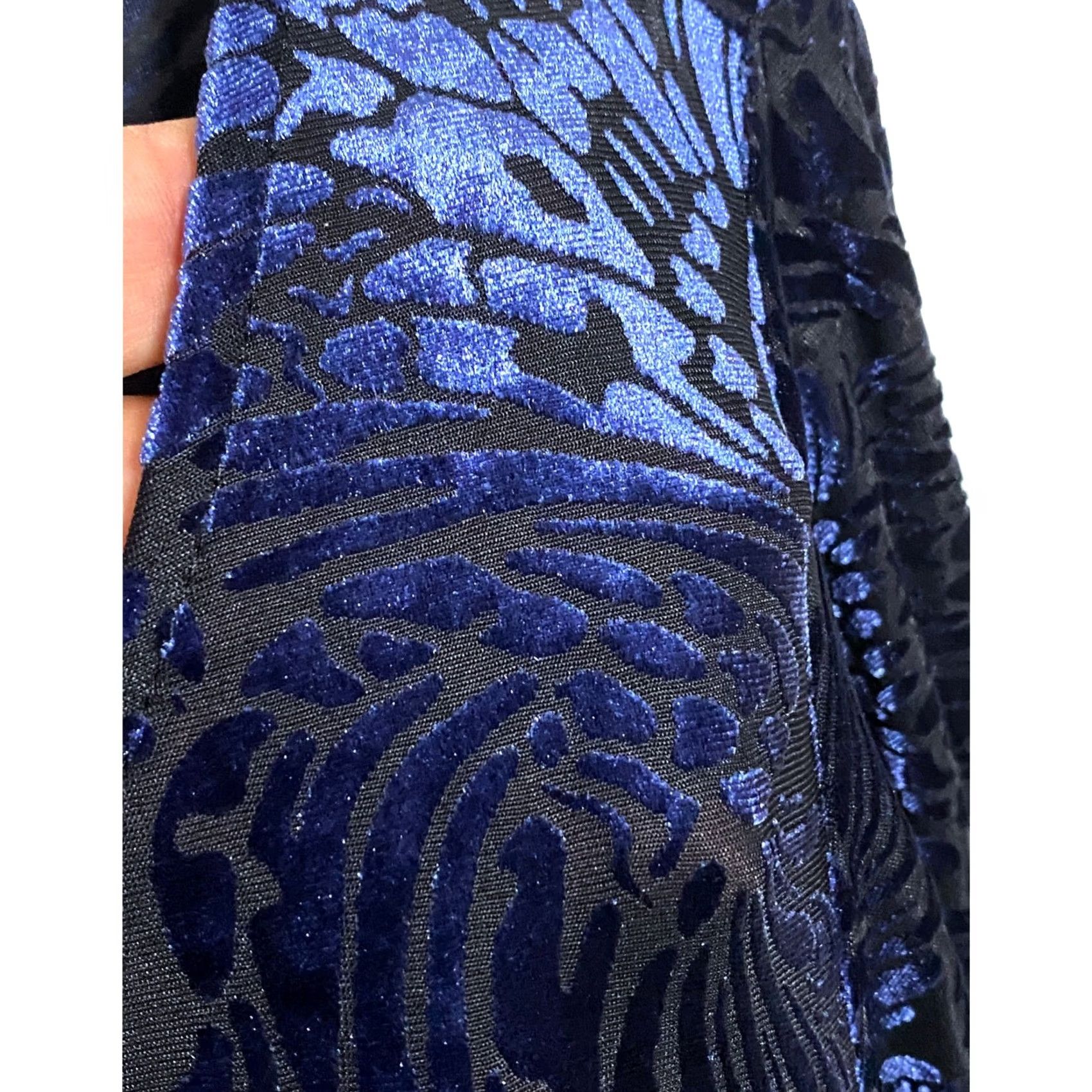 Torrid Torrid Velvet Burnout Midi Dress 2 Blue Black Paisley Witchy Whimsigoth Grunge Size XXL / US 16-18 / IT 52-54 - 6 Thumbnail