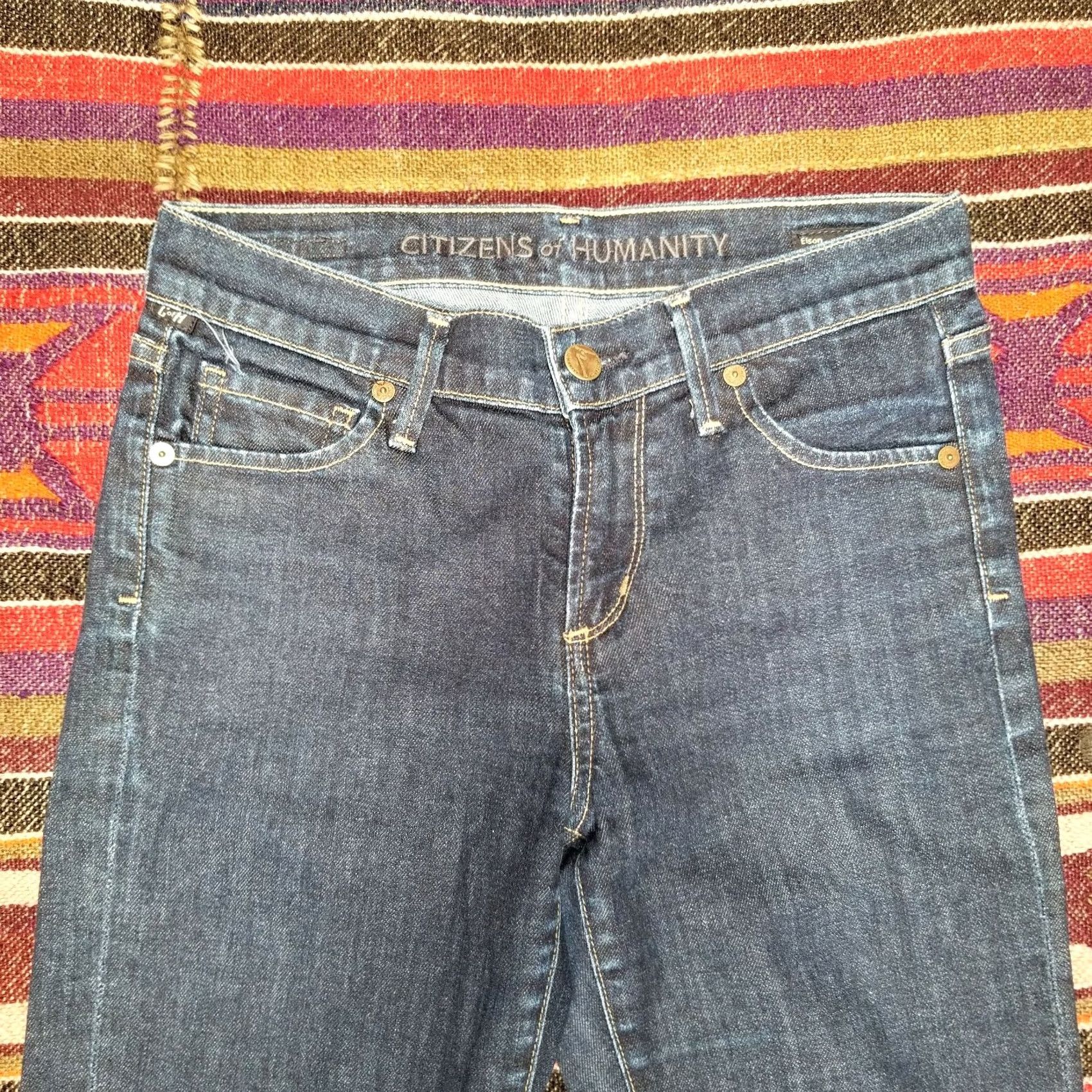 Citizens Of Humanity Citizens of Humanity Women's Jeans Size 25 Low Rise Stretch Elson Straight Leg Blue Size 42" / US 20 - 2 Thumbnail