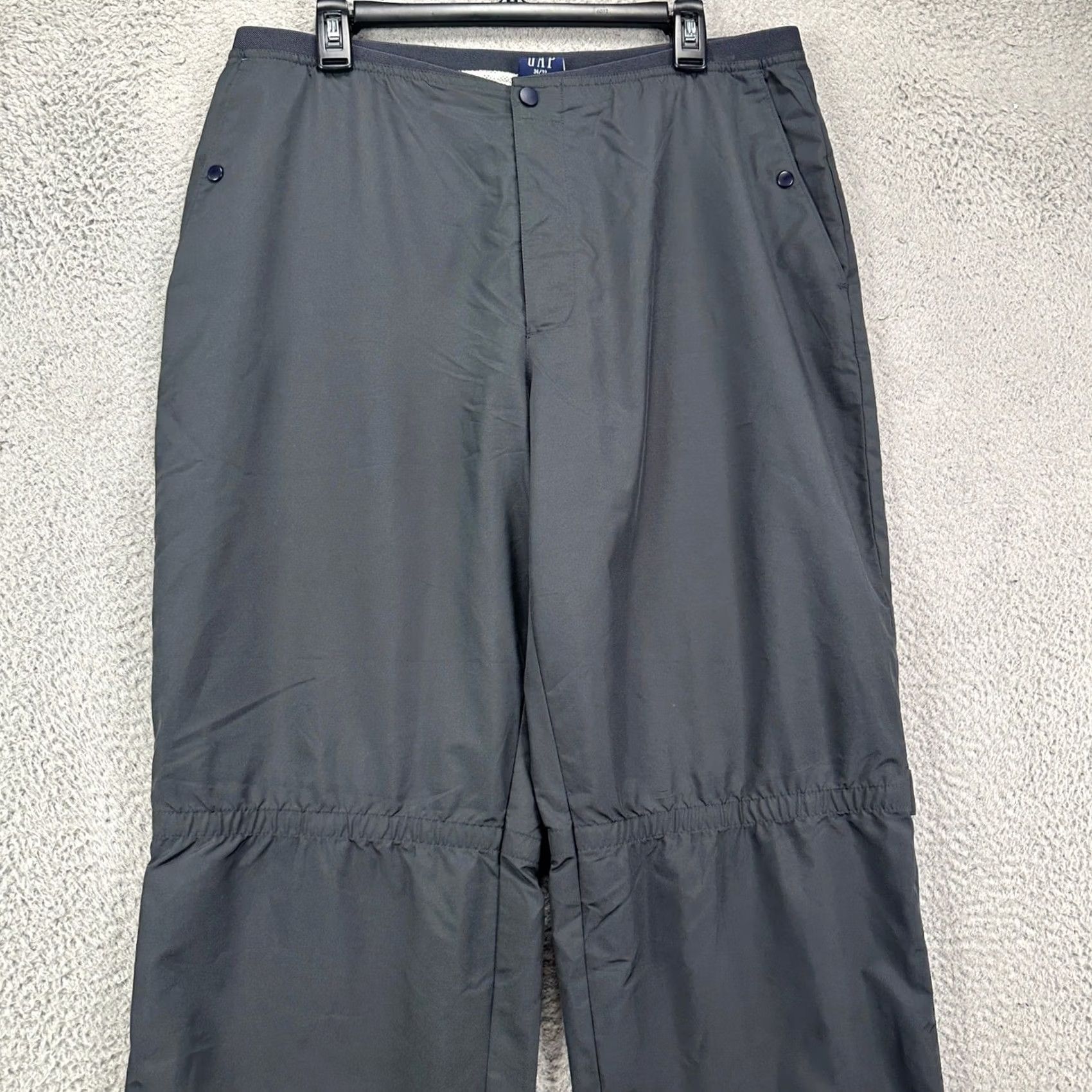 Gap GAP Mens Windpants Windbreaker Pants 34X32 Dark Grey Wind Rain Resistant Outdoor Pockets NEW Size US 34 / EU 50 - 3 Thumbnail